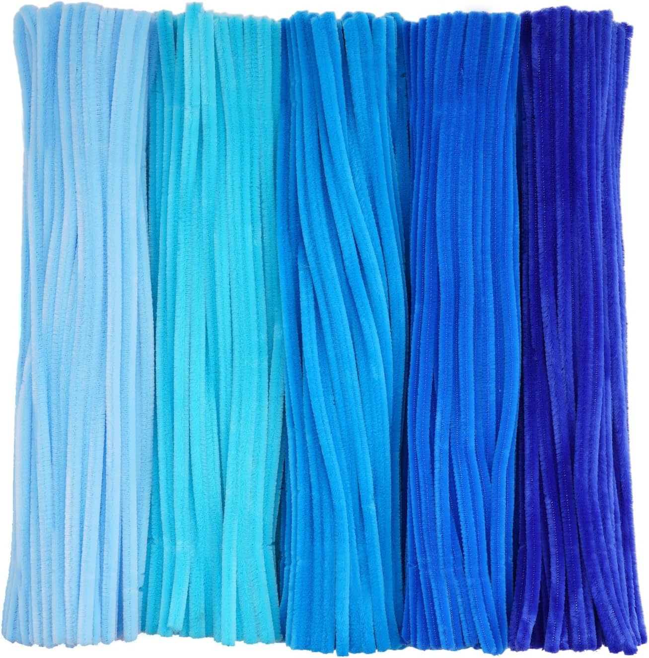 Caydo 500 Pieces Blue Pipe Cleaners, Chenille Stems, Pipe Cleaner Crafts for DIY Art and Craft Projects Creative Gift Party Decorations