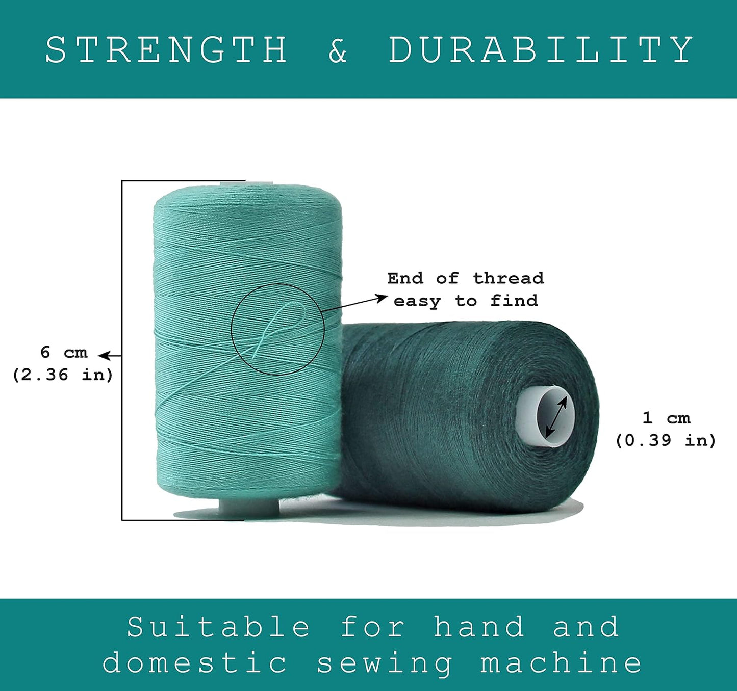 BlesSew Sewing Thread - 24 Spools of Polyester Thread for Sewing Machine for Beginners, Hand Stitching & Quilting - 1000 yds per Spool in Dark Colors