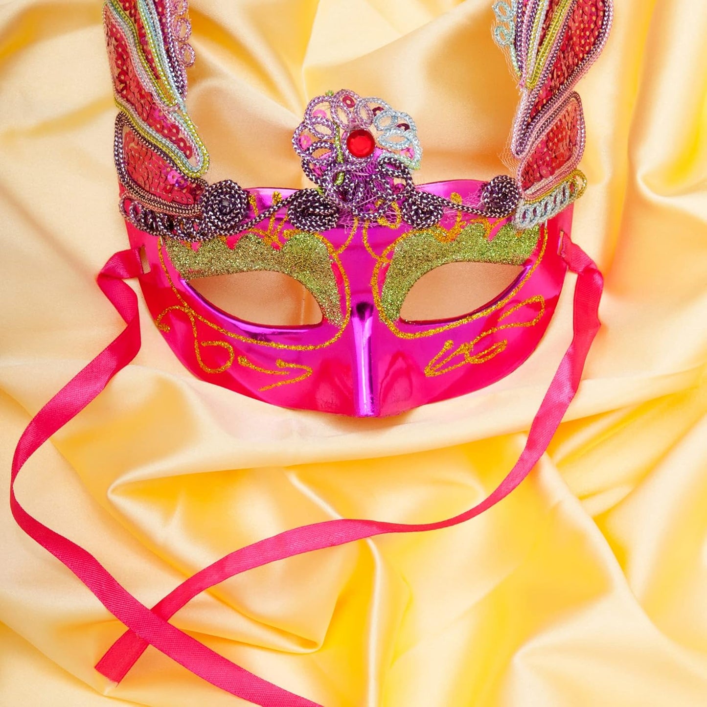 LIUYAXI Hot Pink Double Faced Satin Ribbon, 3/8" X Continuous 100 Yards, Ribbons Perfect for Gift Wrapping Bows Bouquet Wedding Decor DIY Craft and More