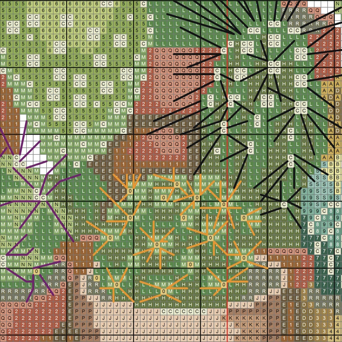 Maydiyer 11CT Stamped Cross Stitch Kits Pre-Printed Embroidery Kit, DMC Threads Needlework Sets-Cactuses 16.9×17.7 inch
