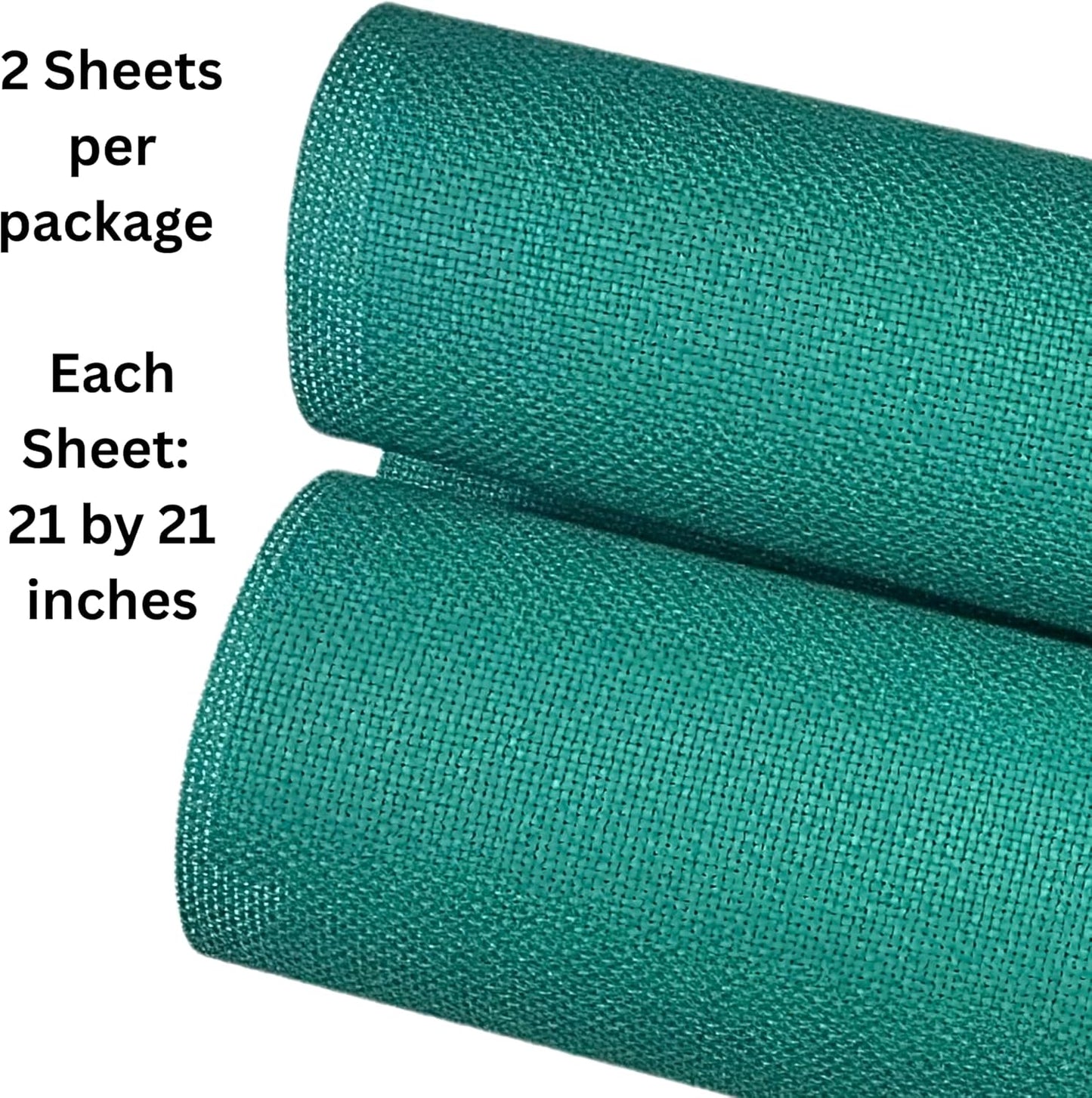 2 Sheets of Green 14 Count Aida Cloth – 21 x 21 Inch Pre-Cut Fabric Squares – Cross Stitch Fabric – 100% Cotton – Ideal for Needlework & Embroidery – The Knotty Unicorn