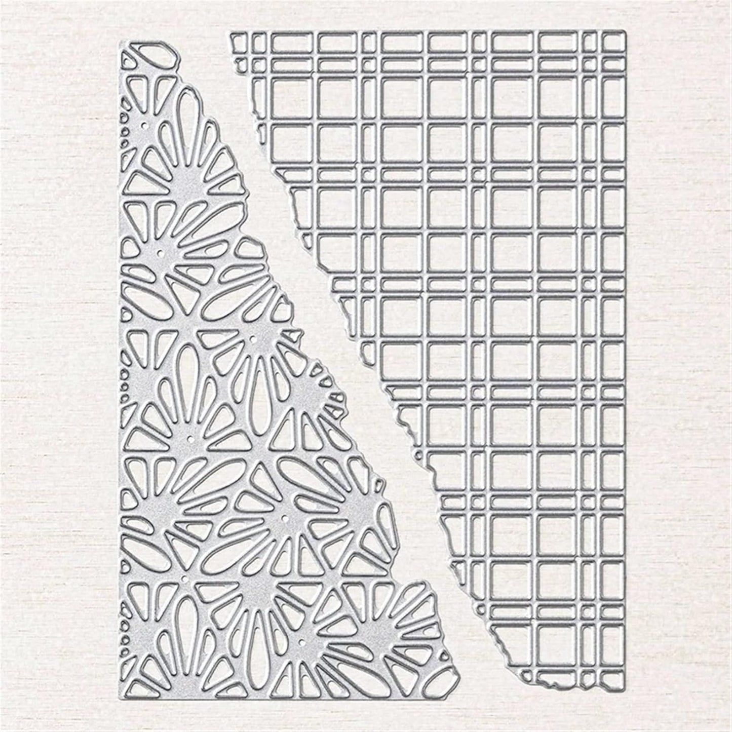 Mvchifay Cutting Dies for Card Making Metal Die-Cuts Scrapbooking Tool Hollow Frame DIY Craft Punch Template Embossing for Paper Album Decor (Cube and Flower-10x13.4cm)