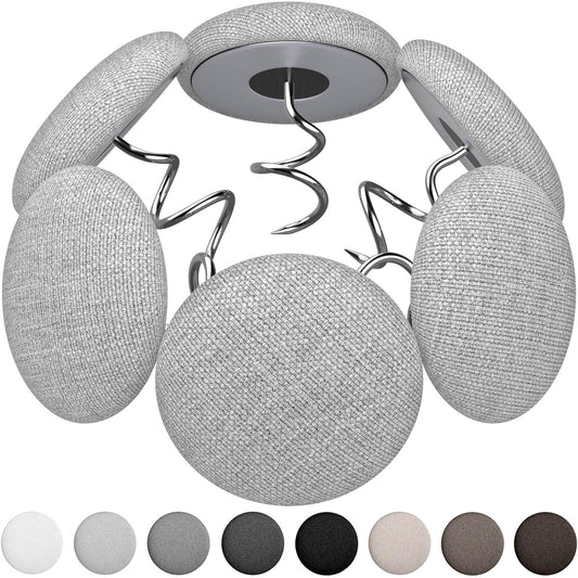 12 Colors Fabric Covered Button Twist Pins Dust Ruffle Pins- for Sofa，Upholstery，Armchair Caddies, Armrest Covers,Bed Skirts, Slipcovers, Headliners (Light Gray, 12)