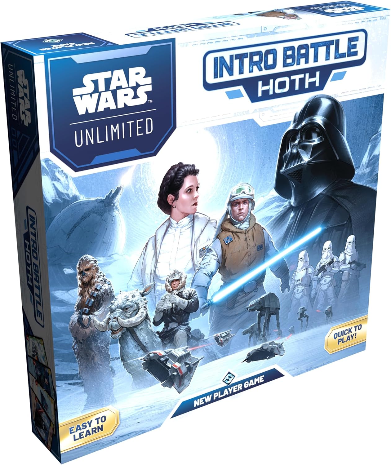 Asmodee Star Wars: Unlimited TCG - Intro Battle Hoth - Easy-to-Learn Trading Card Game Starter Set with Pre-Built Vader & Leia Decks for Kids & Adults, Ages 12+, 2+ Players, 20 Min Playtime