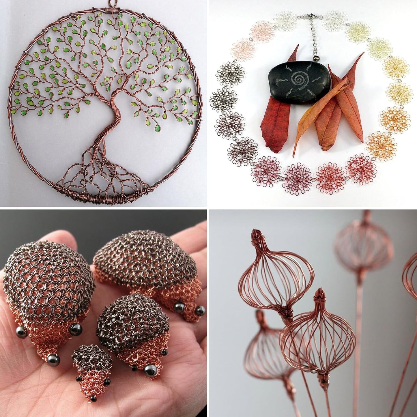 49FT Jewelry Wire 18 Gauge Tarnish-Resistant Copper Beading Wires Roll Bulk for DIY Crafts Jewelry Making, Red Brown