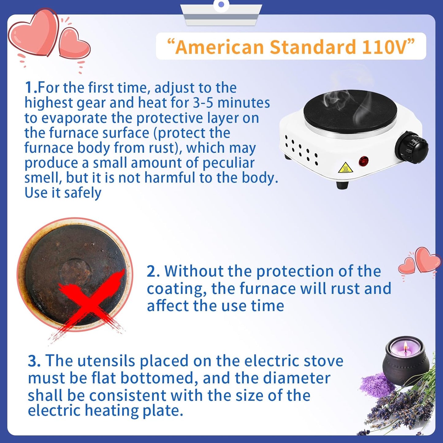 SAEUYVB Candle Making Kit,Candle Making Supplies,Candle Making Kit with Hot Plate,Candle Making Supplies for Beginners with Pouring Pot ，Thermometer and More（White）