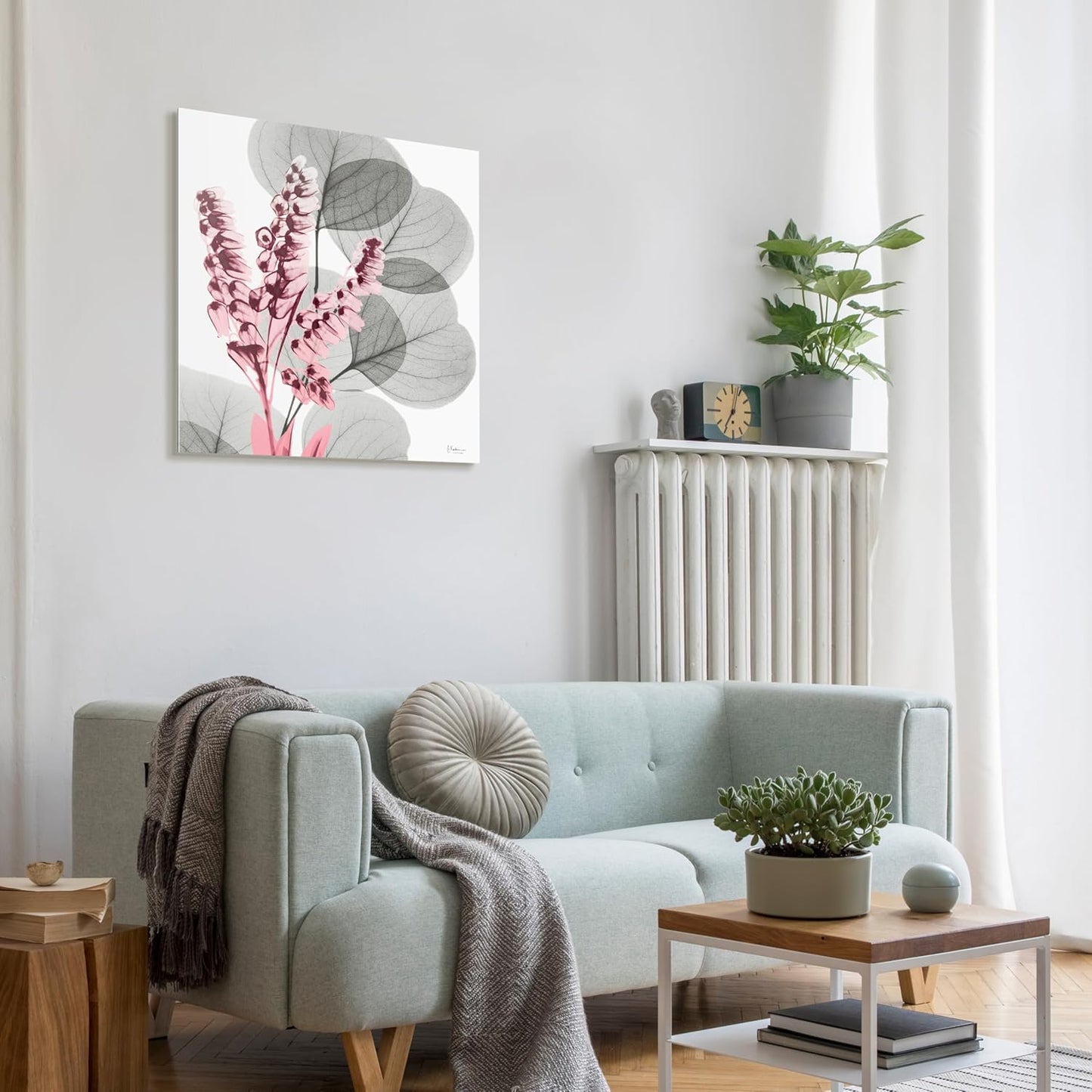 Empire Art Direct Frameless Free Floating Tempered Glass Panel Graphic Wall Art Ready to Hang, 24" x 24", Eucalyptus Bush 2