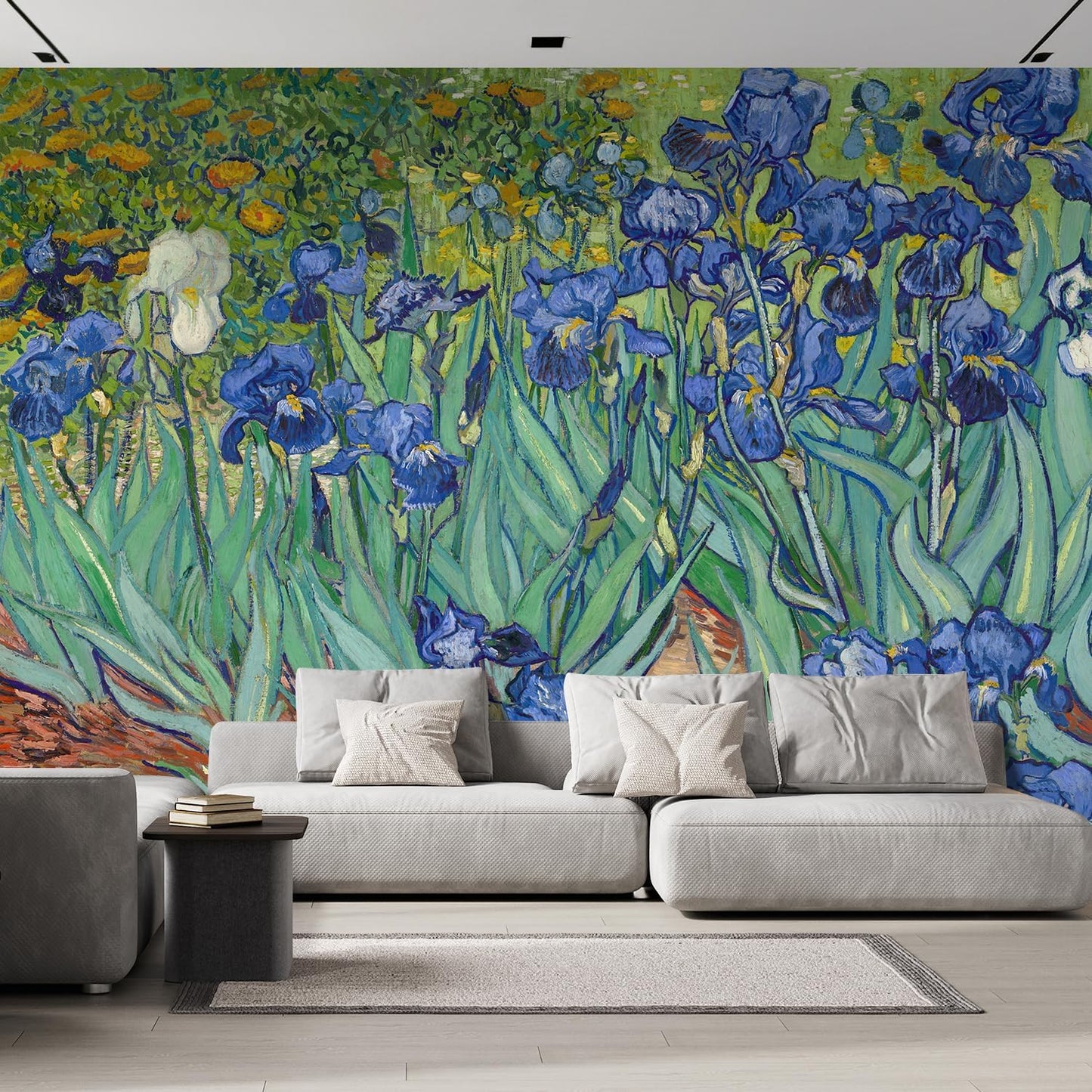 wall26 Irises by Vincent Van Gogh Dutch Impressionism 20th Century Artist Peel and Stick Large Wall Mural, Removable Wallpaper, Home Decor - 120x168 inches
