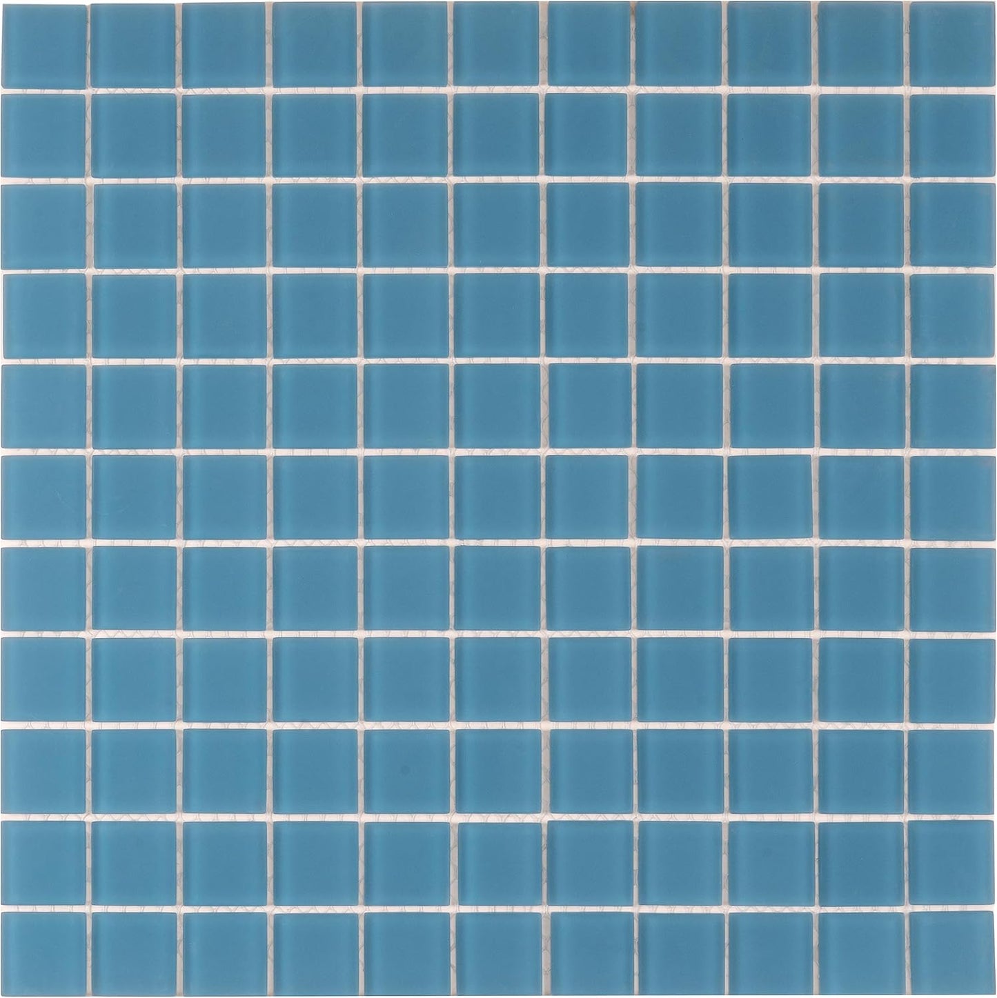 1"x1" Sky Blue Matte Finished Glass Mosaic Tile (9.67 Sq ft- Box of 10 Sheets)