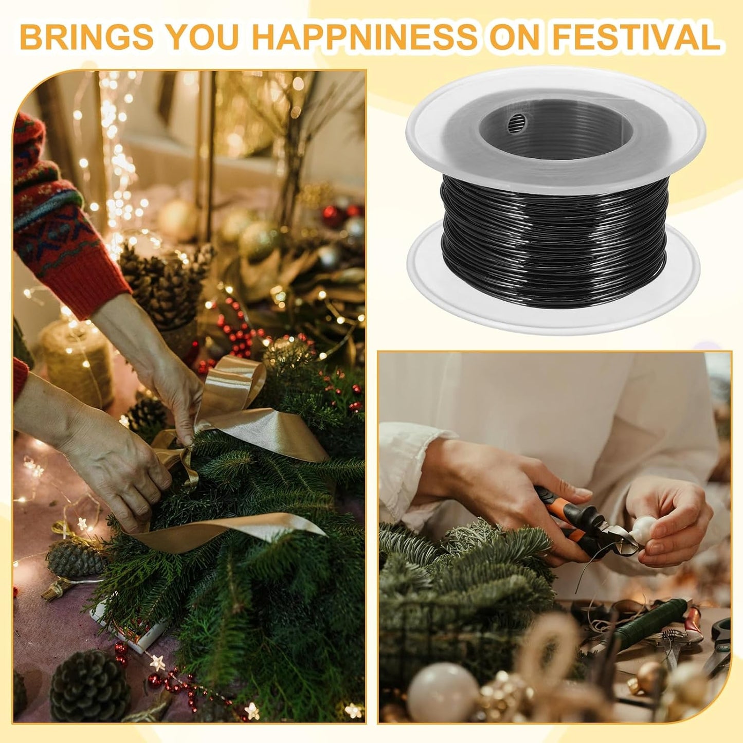 uxcell 20 Gauge / 0.8mm Anodized Aluminum Wire for Jewelry Craft Making, 102 Feet Bendable Flexible Wire for DIY Home Decor Gardening Sculpture, Black