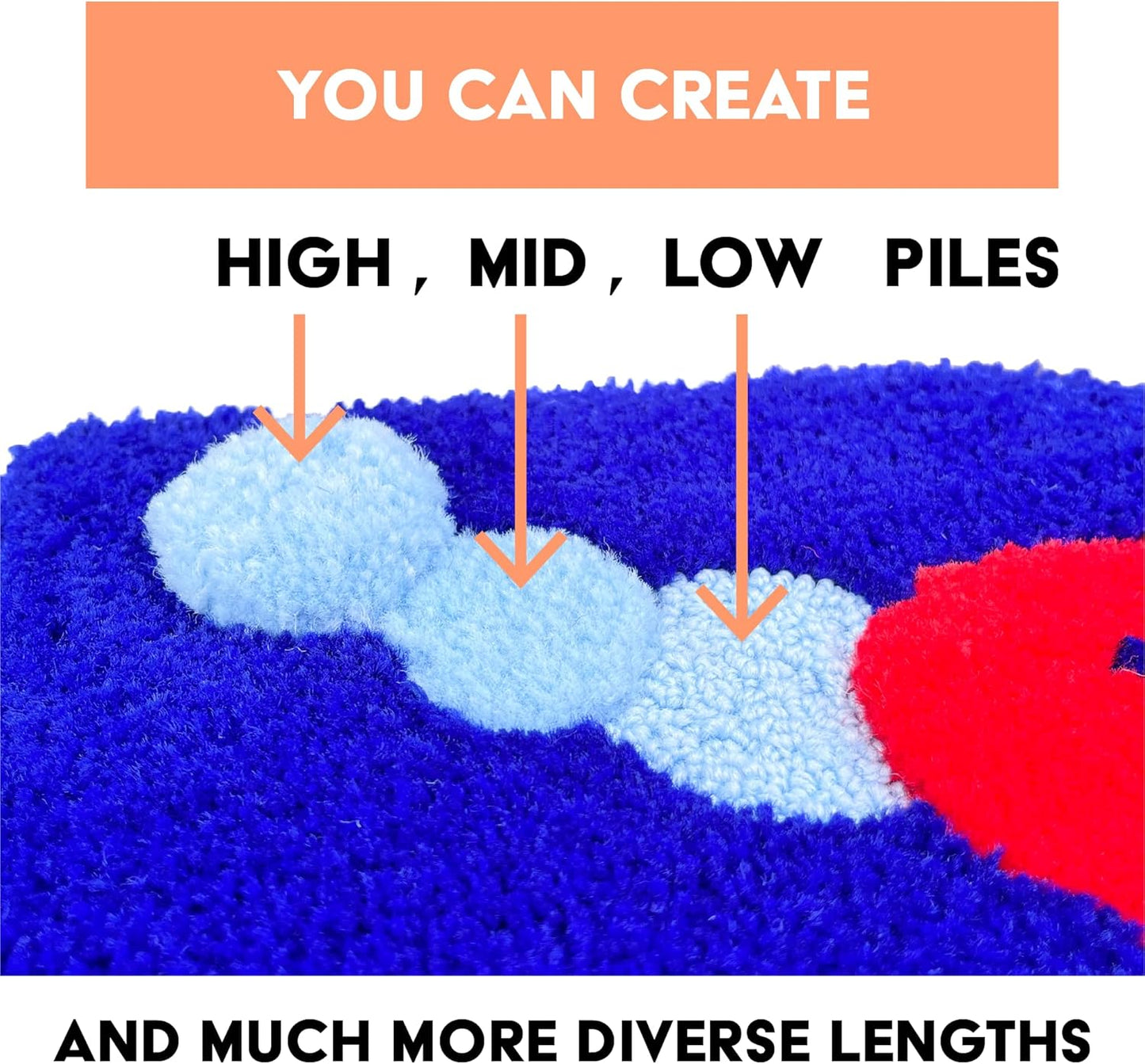 And-et EasyTuft Gun - Adjustable Height, Seamless Repairs, Custom Design (Essential for Tufting Gun), ProTuft Kit