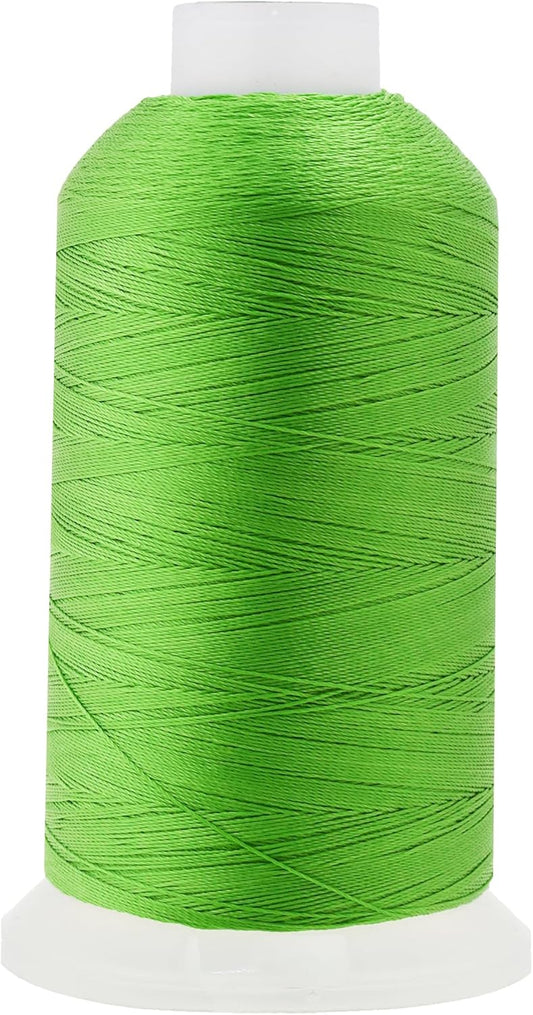 Mandala Crafts Apple Green Heavy Duty Thread -1500 Yds Tex 90 Thread for Sewing Drapery Jeans Leather Hair - Bonded Polyester for Outdoor Marine Upholstery