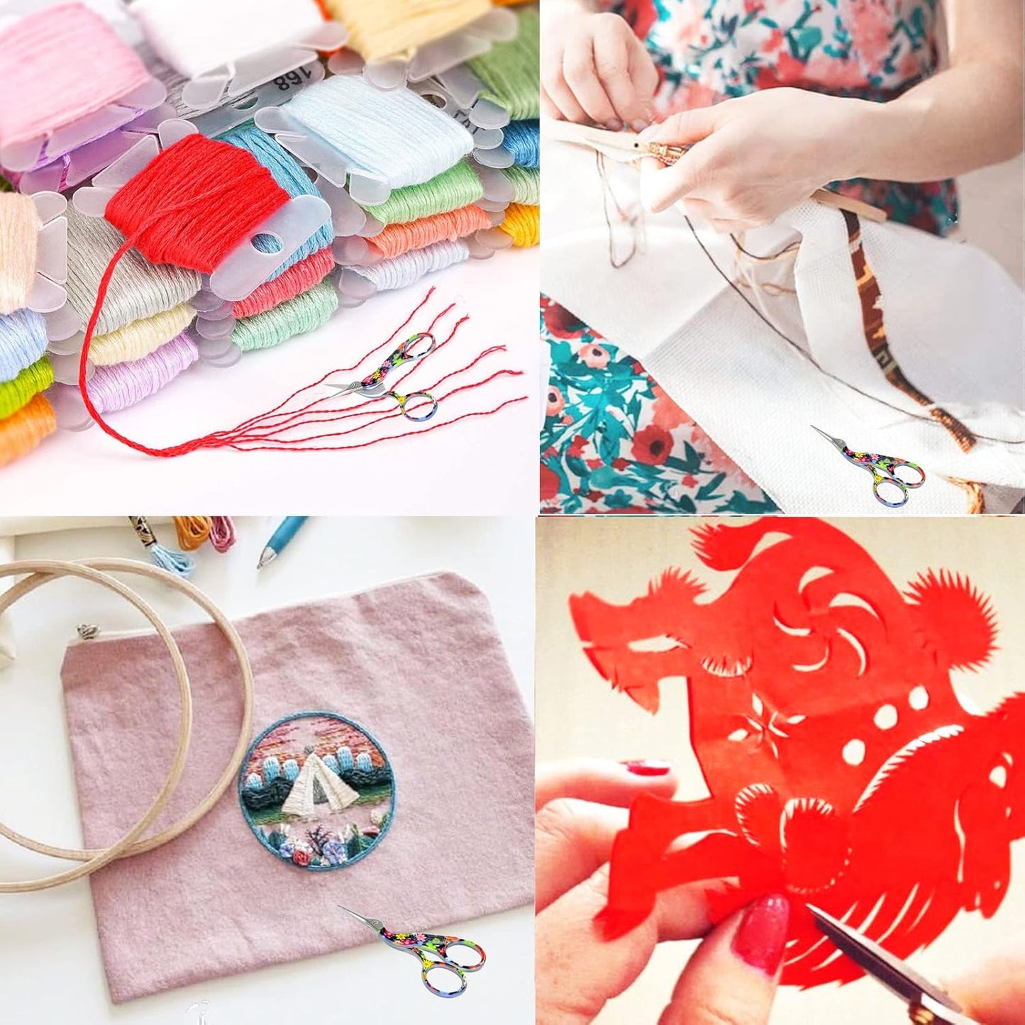 BIHRTC 3.6 Inch Bird Sewing Scissors Sewing Embroidery Scissors with Case Small Stainless Steel Sharp Pointed Tip for Household Office Home Needlework DIY Art Handcraft Tool