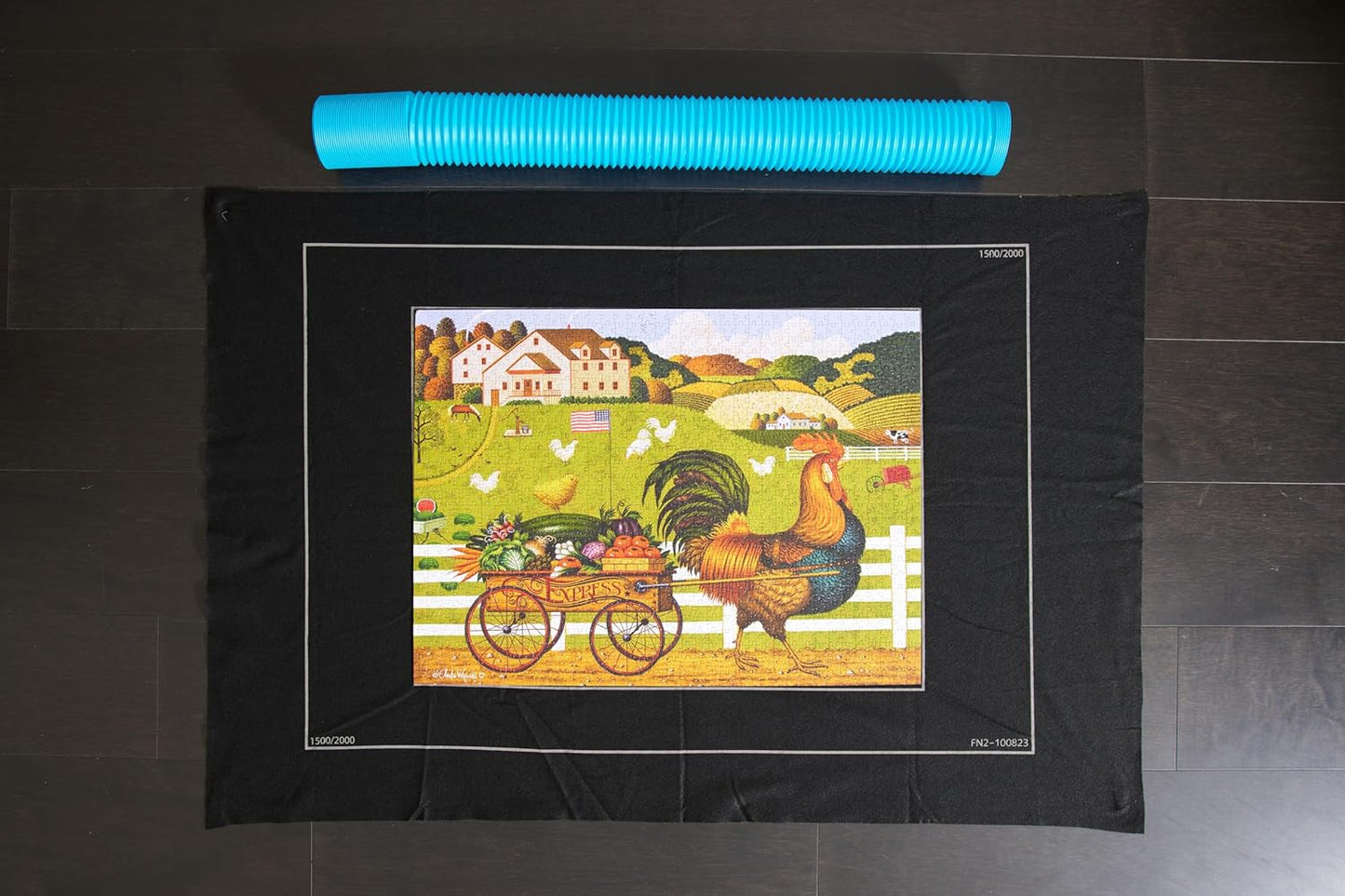 Buffalo Games - Roll-up Puzzle Mat - Jumbo Size for up to 2000 Piece Puzzles - Easy Storage and Clean Up - Expanding Tube for Roling - Save Your Jigsaw Puzzle