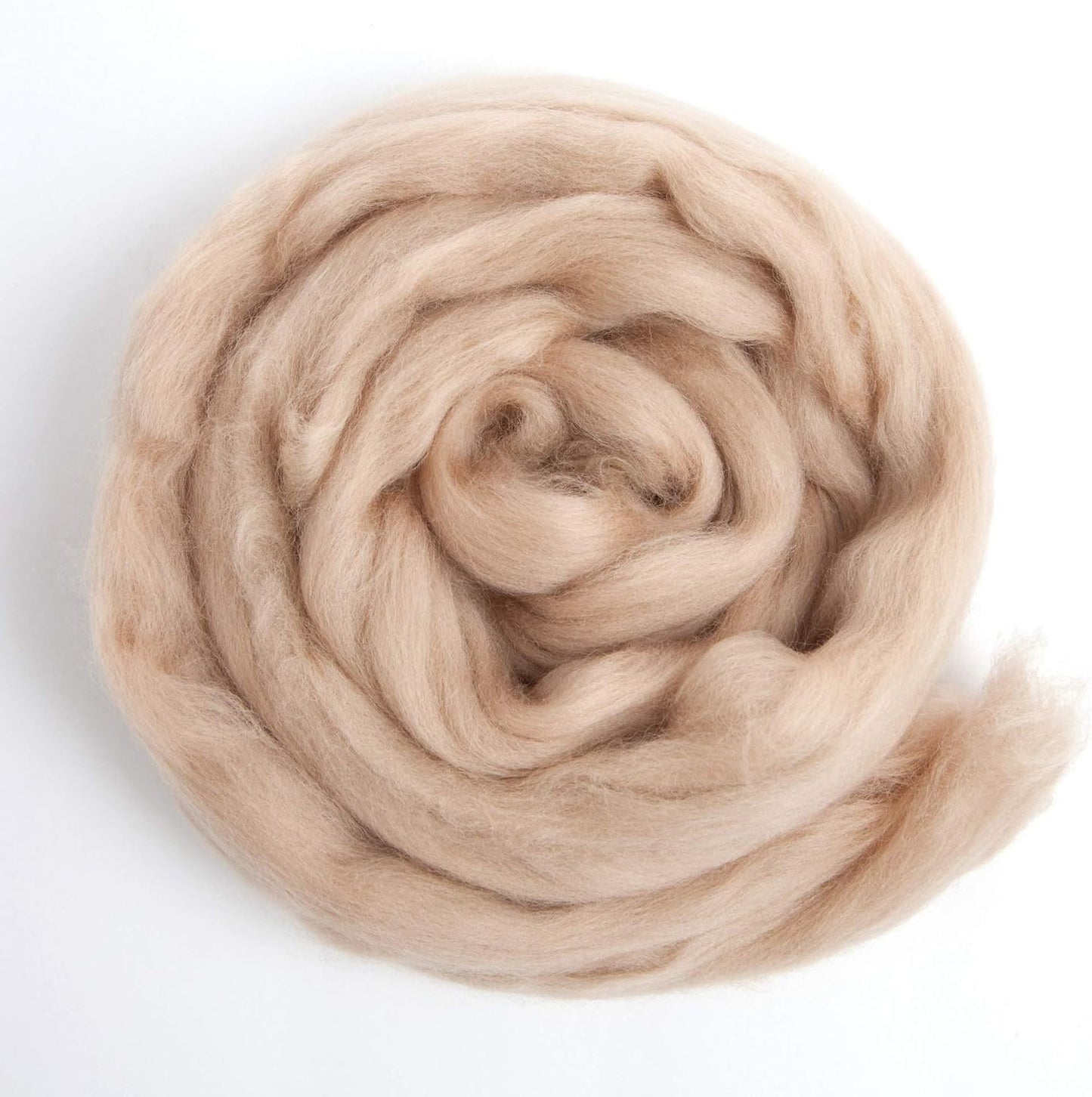 Desert Breeze Distributing 100% Natural Merino Wool Roving - Premium Combed Top Merino Roving Wool - Tapestry, Spinning, Wet Felting & Needle Felting Supplies - 21.5 Micron - 1 oz, Color Cafe Au Lait