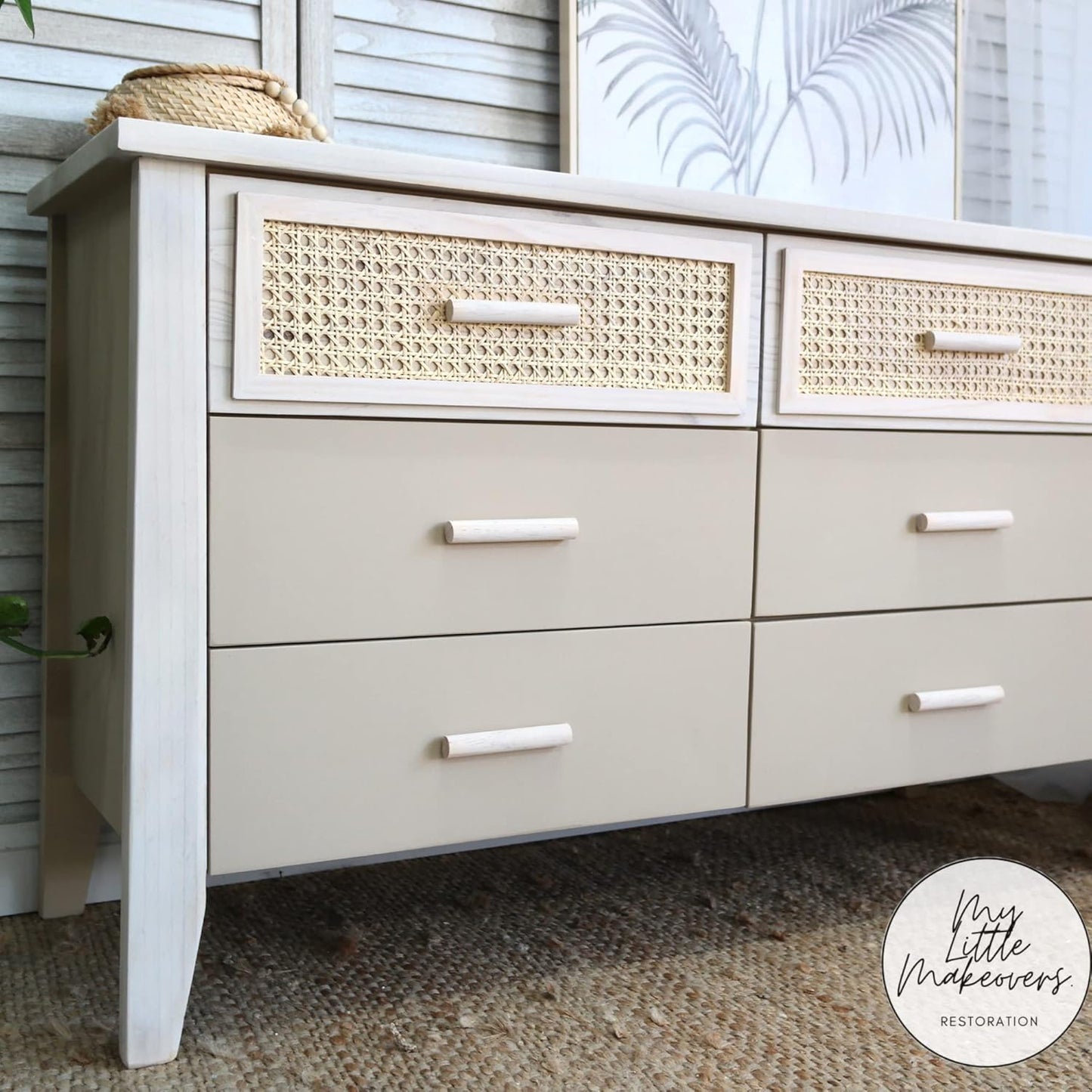 Dixie Belle Paint Company Chalk Finish Furniture Paint - Burlap (4oz) - Matte Cozy Tan Chic Chalk Mineral DIY Furniture Paint