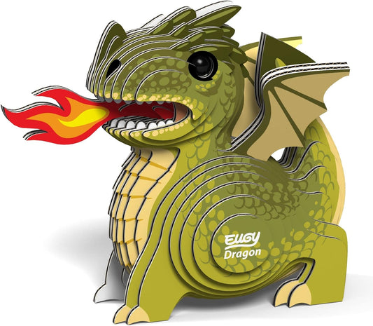 Eugy Dragon 3D Puzzle, 26 Piece Eco-Friendly Educational Toy Puzzles for Boys, Girls & Kids Ages 6+