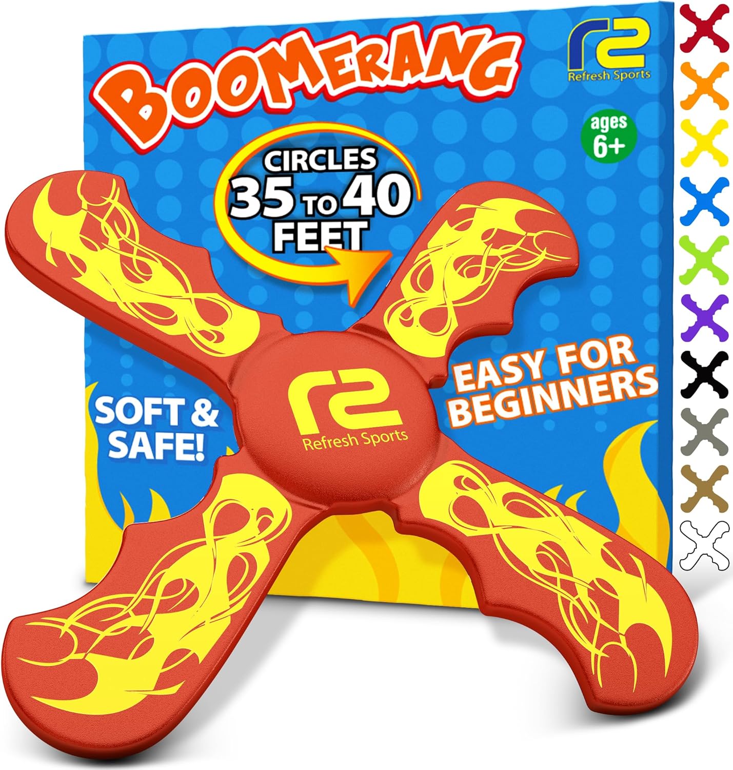 Boomerang for Kids - It Really Does Fly Back - Fun & Easy to Use Gifts for Boys & Girls - Best Toys for Ages 8-13 Gift Idea - Soft Foam Design Stocking Stuffers for Kids 6 7 8 9 10+ Year Old Boy Gifts