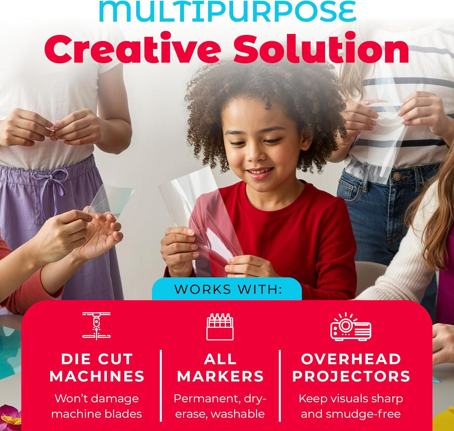 Hygloss 8.5" x 11" Acetate Paper - 7 Mil Clear Acetate Sheets for Crafts Projects, Classroom Stencil Sheets, Overhead Transparency Sheets for Projector, Clear Plastic Sheet (Not for Printers) 96 Pack