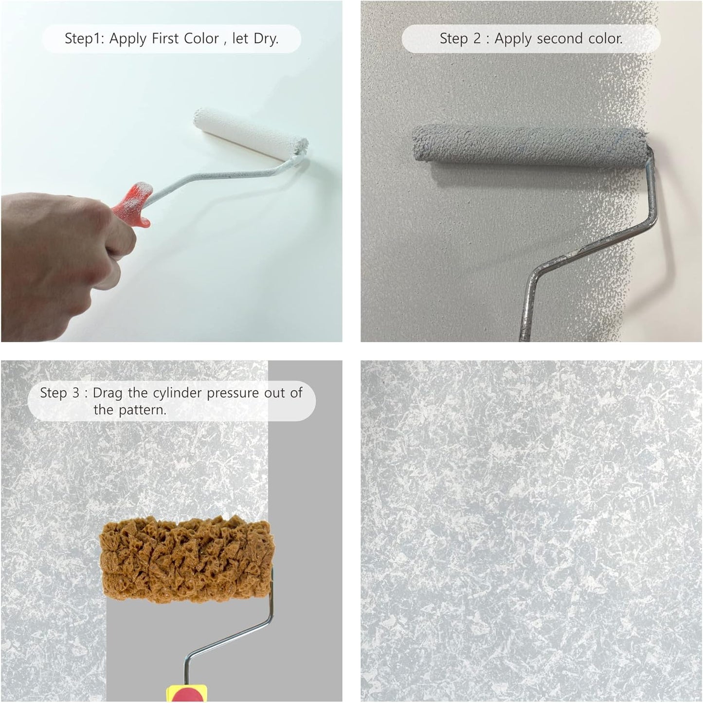 Hanroy Sponge Paint Roller Small 5" for Texture Painting Decorators Brush Tool, Fast and Easy Pattern Art Sponge Roller for Home Wall(RM458K)