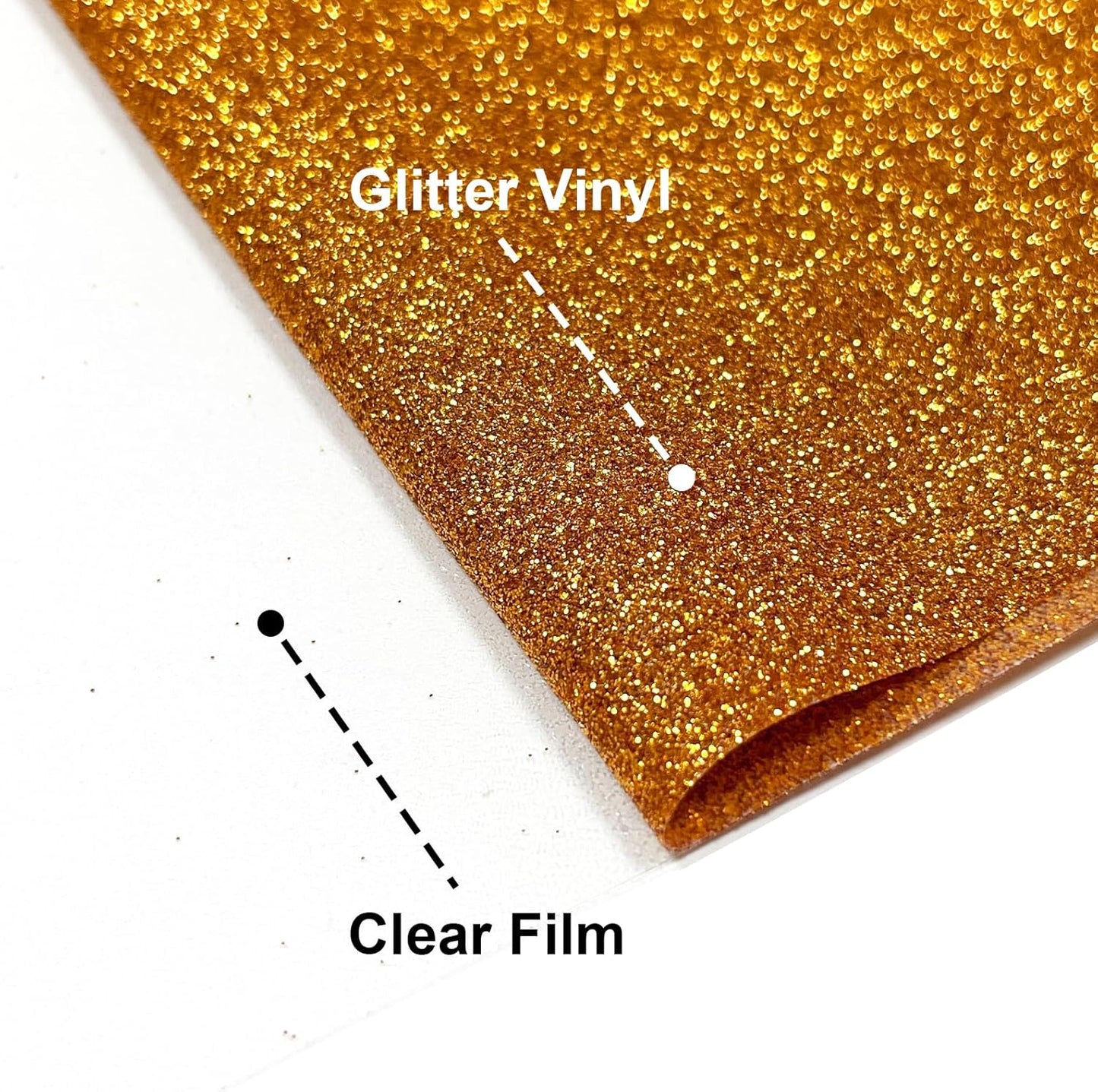 Coffee Orange Glitter HTV Heat Transfer Vinyl, 12" x 5ft lron on Vinyl, for T-Shirt Ironing, Vinyl HTV Easy to Cut and Weed, The Best Choice for DIY Creativity. (Coffee Orange, 12" x5ft)
