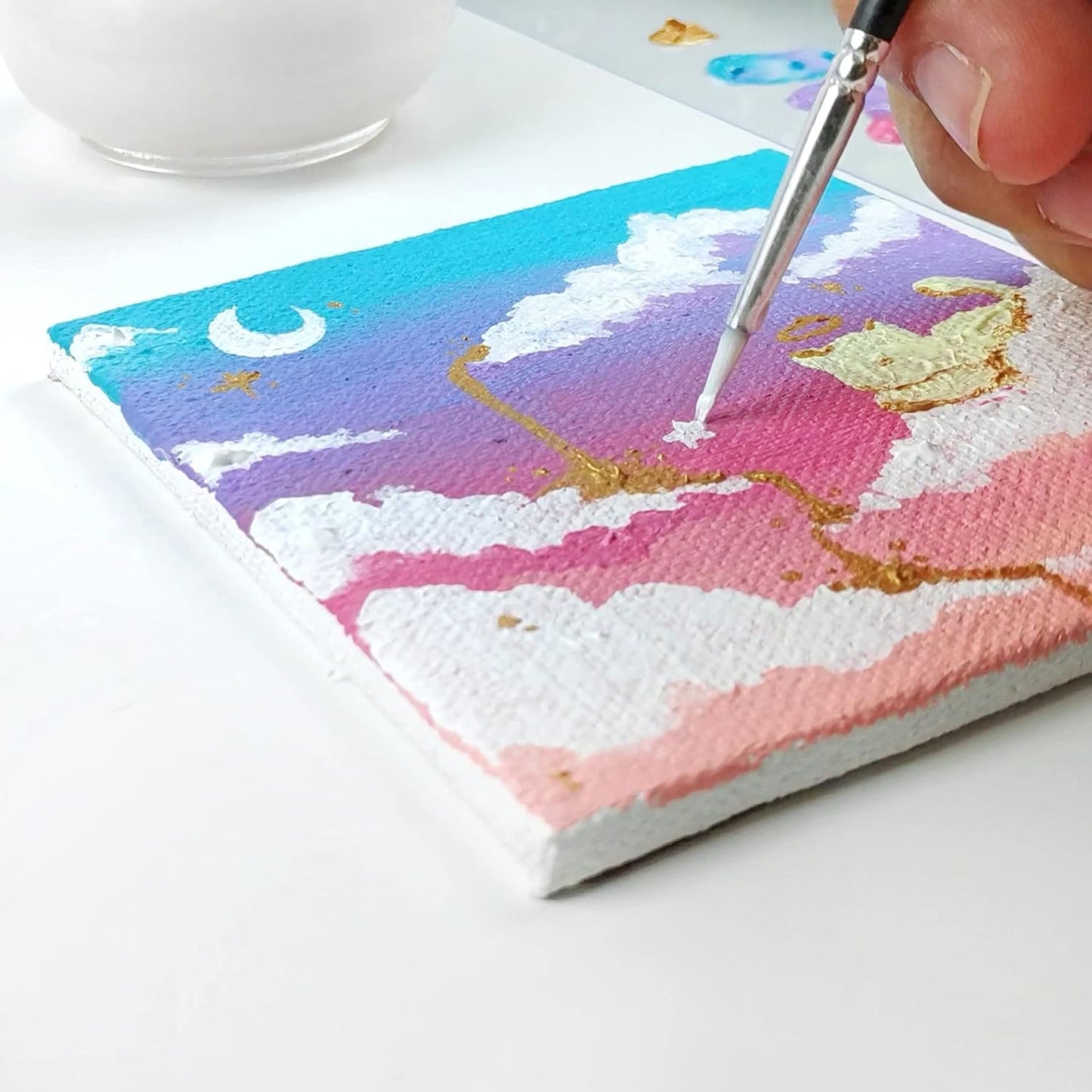 ARTISTIK Acrylic Paint Tube Set of 32-22ml Paint Tubes with 3 Brushes for Adults, Kids and Artists - Non-Toxic Artist Quality Paints for Canvas Painting, Wood Crafts, Ceramic and Art Supplies