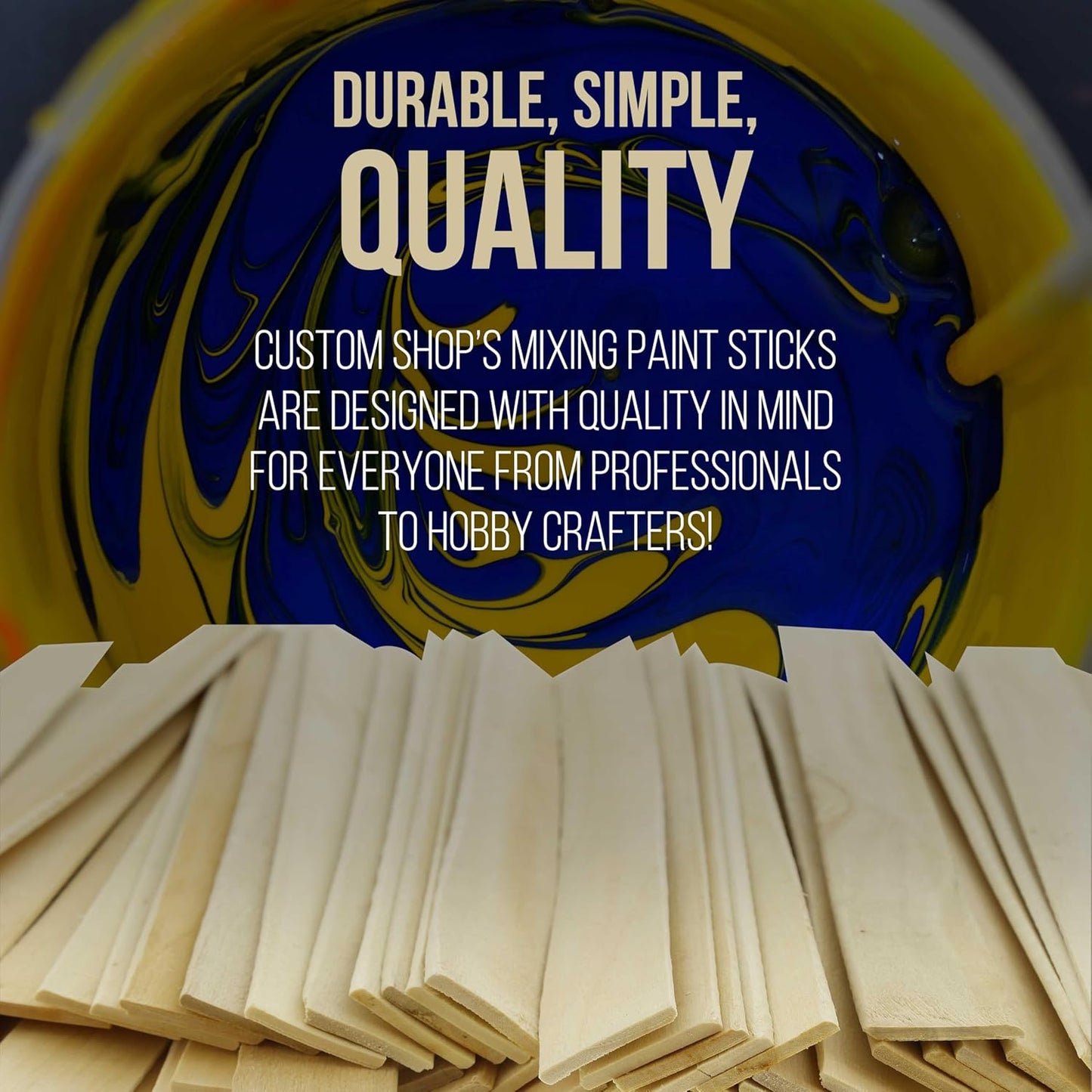 Custom Shop Craft and Paint Sticks - (Pack of 900 Sticks) 12" Inch Premium Grade Wood Stirrers/Paddles - Use for Wood Crafts -to Mix Epoxy Resin or Paint -Garden Sign Posts