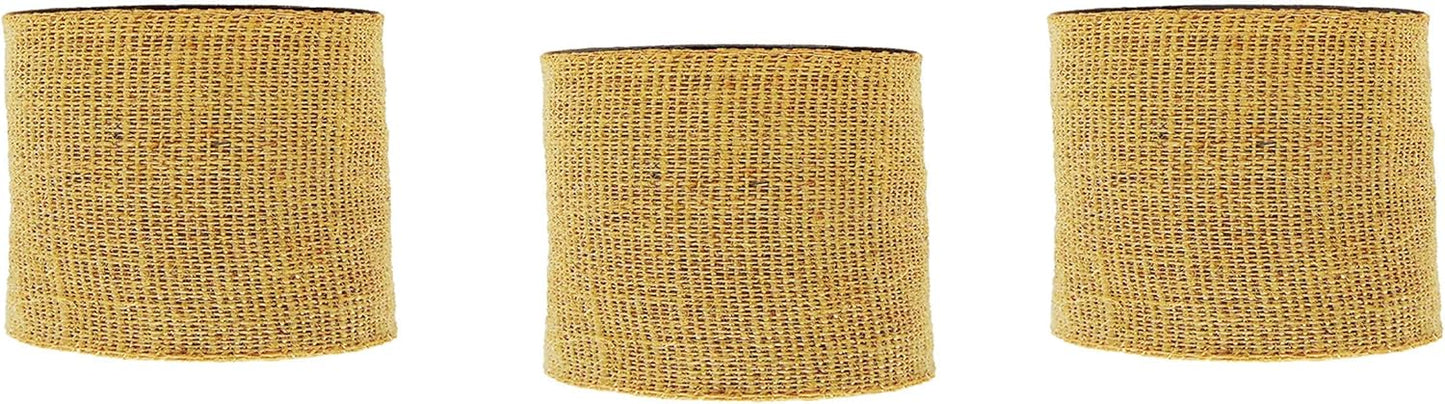 AAYU Natural Jute Burlap Ribbon Roll Brown 3 inch 90 feet 30 Yards, DIY Gift Wrapping Home Decor Crafts Christmas Decoration (3 Pack)
