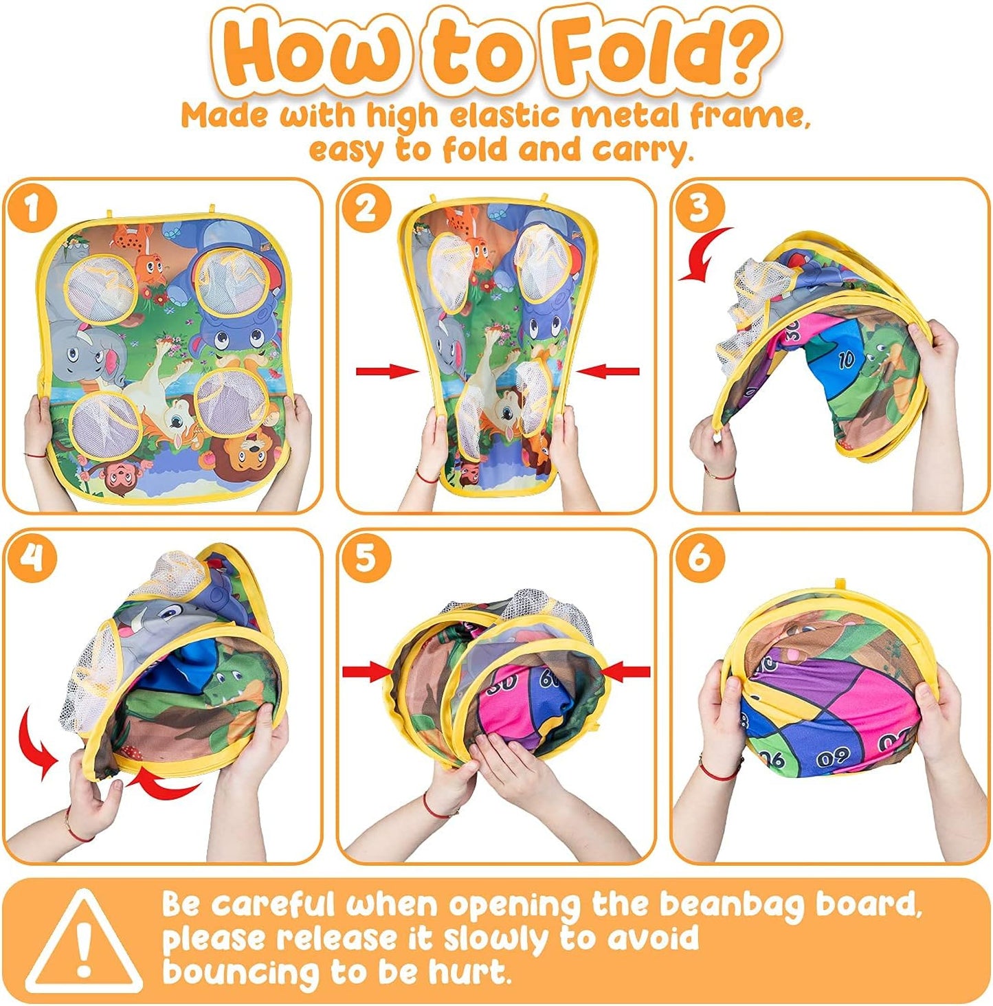 Bean Bag Toss Game for Kids - Cornhole Board Outdoor Toys for Toddlers -Party Activities Carnival Outside Yard Backyard Beach Lawn Games Toy for Kid Boys Girls Age 3 4 5 6 7 8 Year Old Birthday Gifts