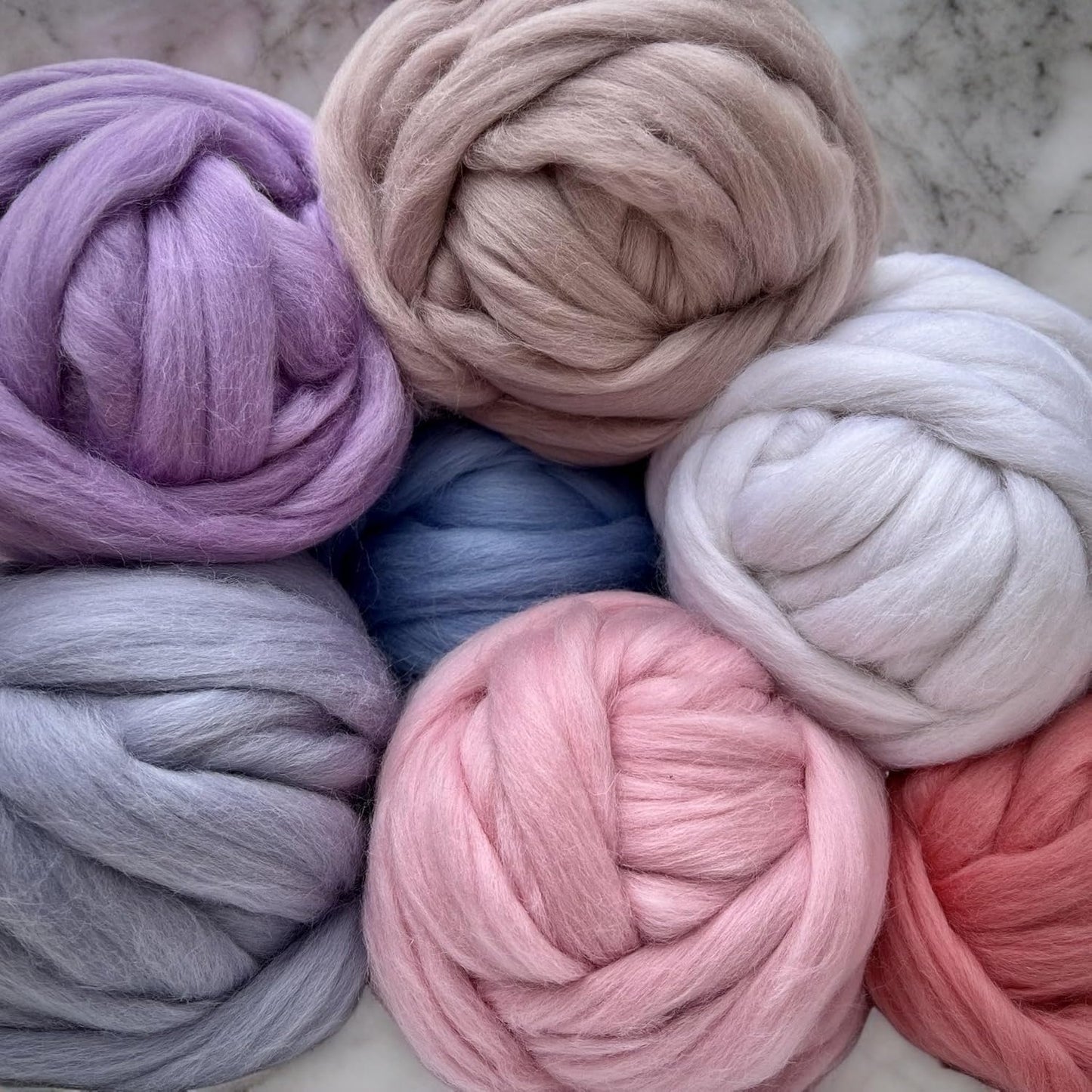 Revolution Fibers Dyed Corriedale Wool | 8.2 Ounces of Premium Combed Wool Top | 26 Micron, 100% Pure Corriedale Wool Roving, Ethically Sourced (Lavender Purple)