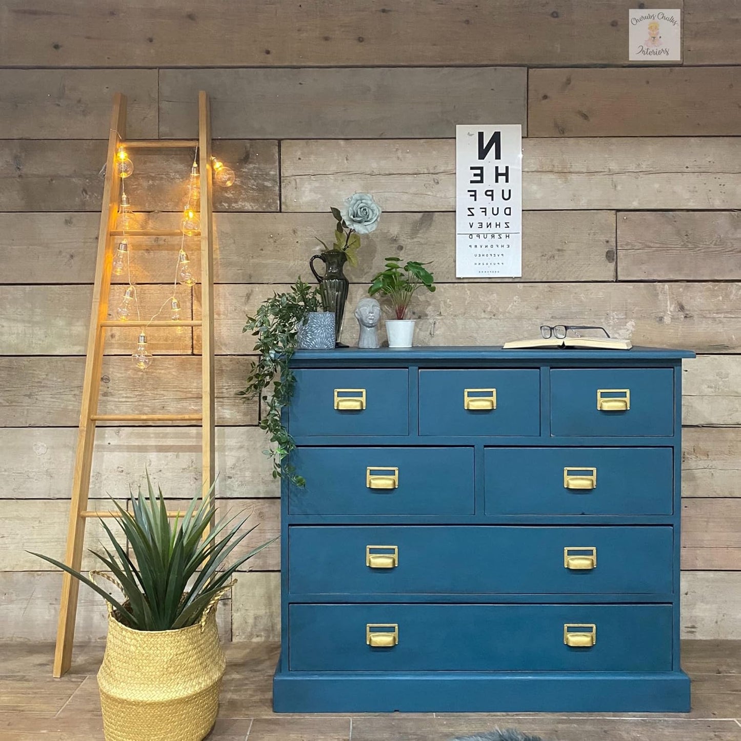 Dixie Belle Paint Company Chalk Finish Furniture Paint - Antebellum Blue (8oz) - Matte Dark Teal Chic Chalk Mineral DIY Furniture Paint