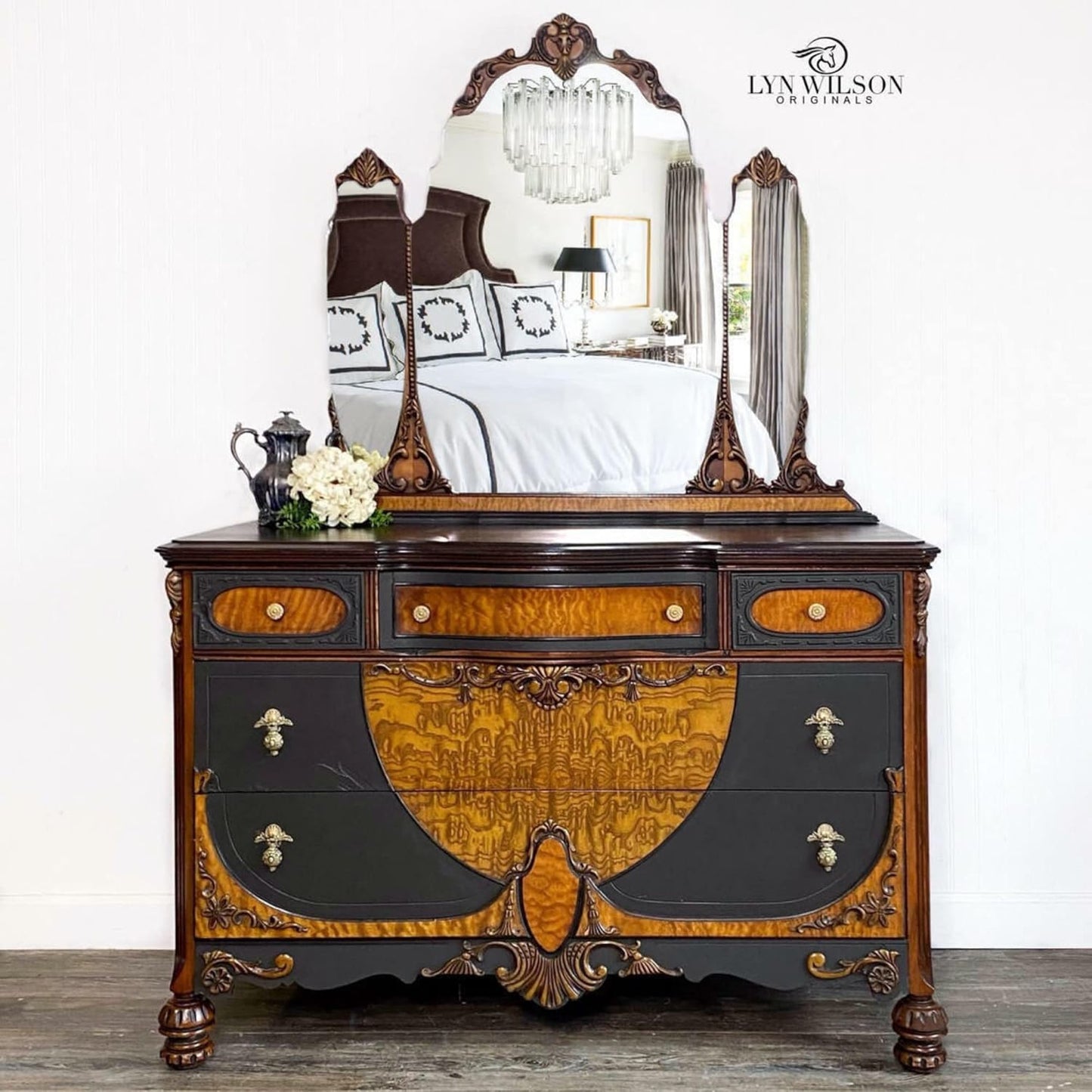 Dixie Belle Paint Company Chalk Finish Furniture Paint - Coffee Bean (4oz) - Matte Espresso Brown Chic Chalk Mineral DIY Furniture Paint