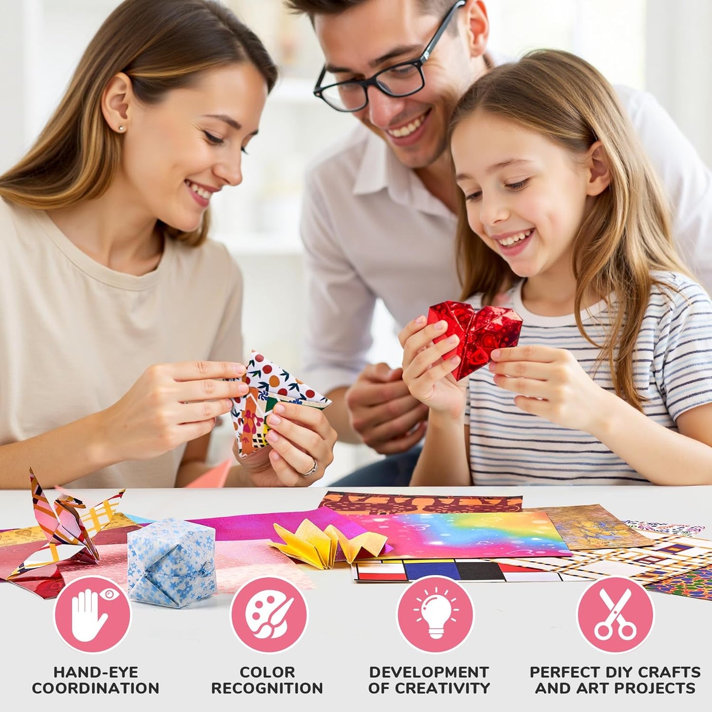 Origami Paper 6x6 Inches, 50 Sheets, Vintage Masterpiece & Impressionist Art, Mondrian Neo-Plasticism & Matisse - Fauvism,Double-Sided Folding Paper for Adult,Kids, Ideal for Scrapbooking, DIY Craft