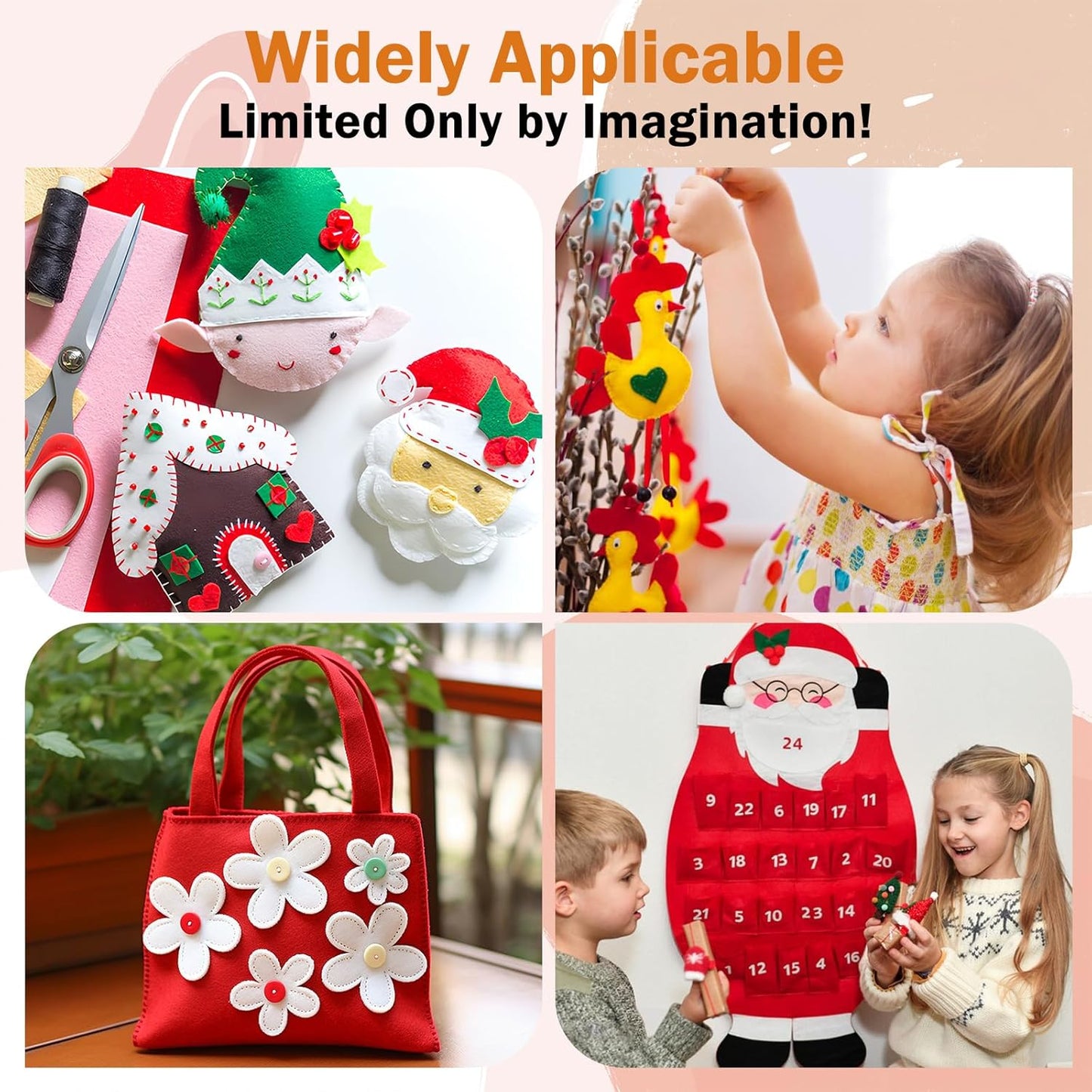 12 Rolls 8"x35"(20.5x90cm) 1.4mm Thick Soft Felt Fabric Sheet 12 Assorted Classic Series Colors Felt Pack for DIY Craft Sewing Squares Nonwoven Patchwork