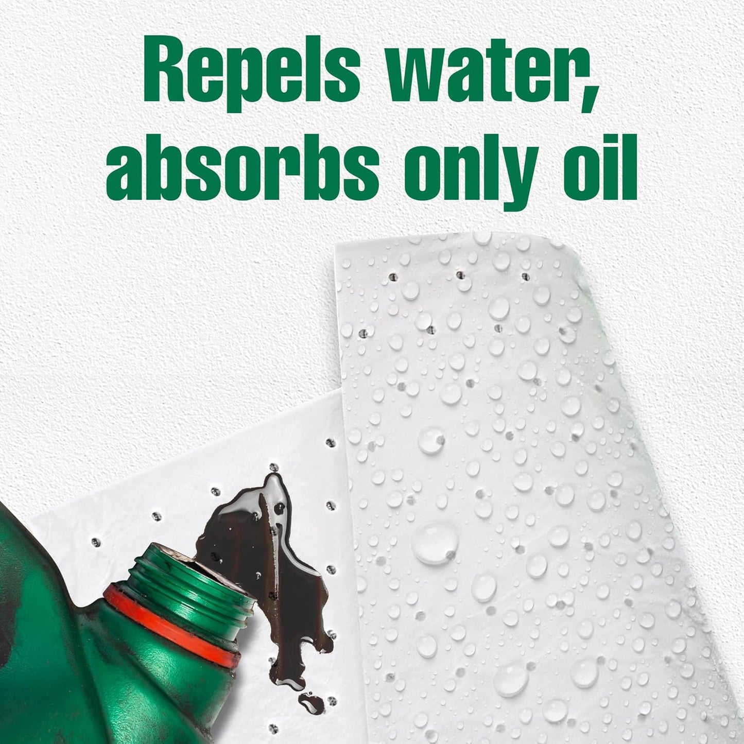 FlashDry Oil Absorbent Roll – High Absorbency of Oil-Based Liquids, Water-Repellent, Tear-Resistant, Premium Mats, Ideal for Garage, Driveway, Automotive, Marine Use, 15” in x 144' ft