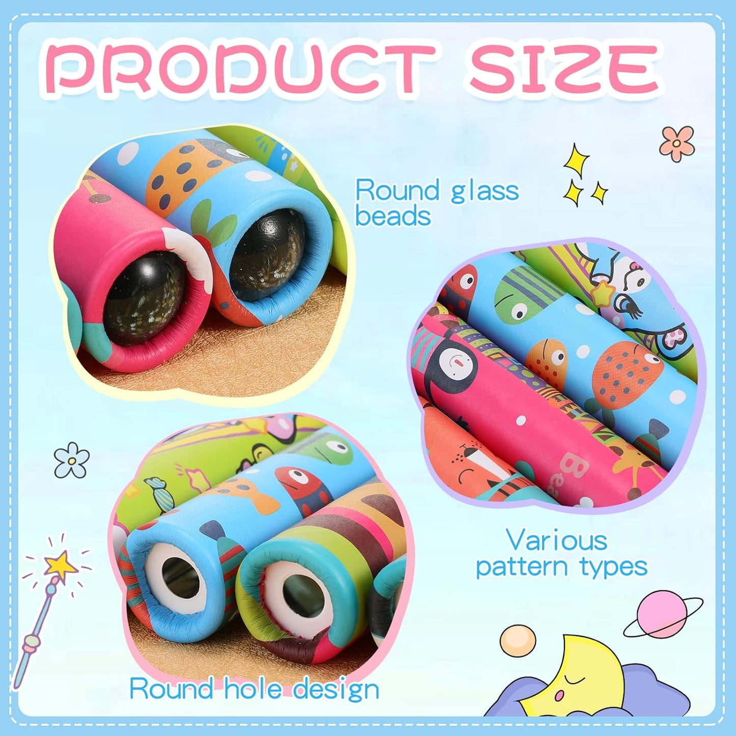 Chivao 20 Pcs Classic Kaleidoscopes Educational Toys for Party Favors Fun Kaleidoscope Toy for Stock Stuffers Bag Fillers Birthday Party School Classroom Prizes, Random Colors (Unicorn)