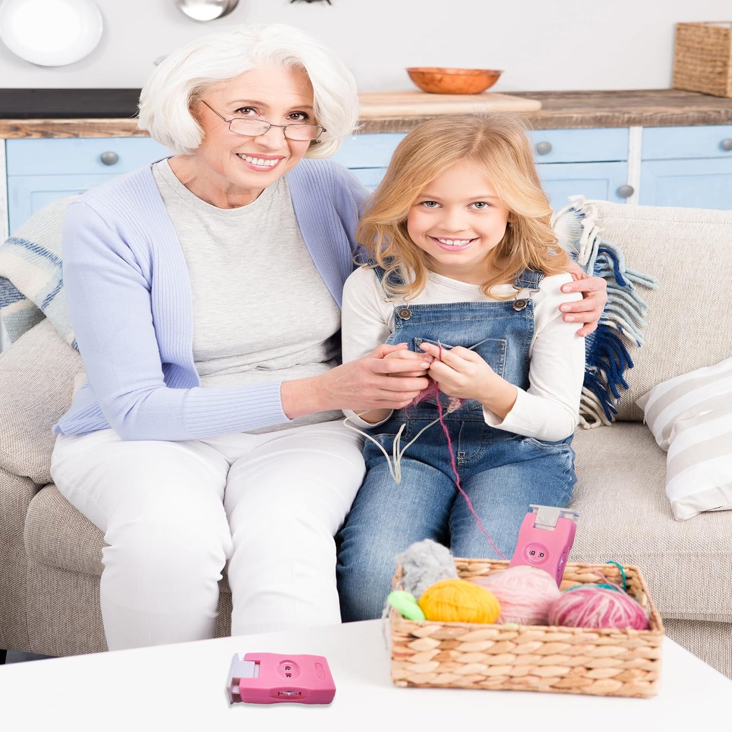 2 Pieces Knitting Counter, Needle Marking Tool, Plastic Knit Counter, Knitting Stitch Counter, Pink