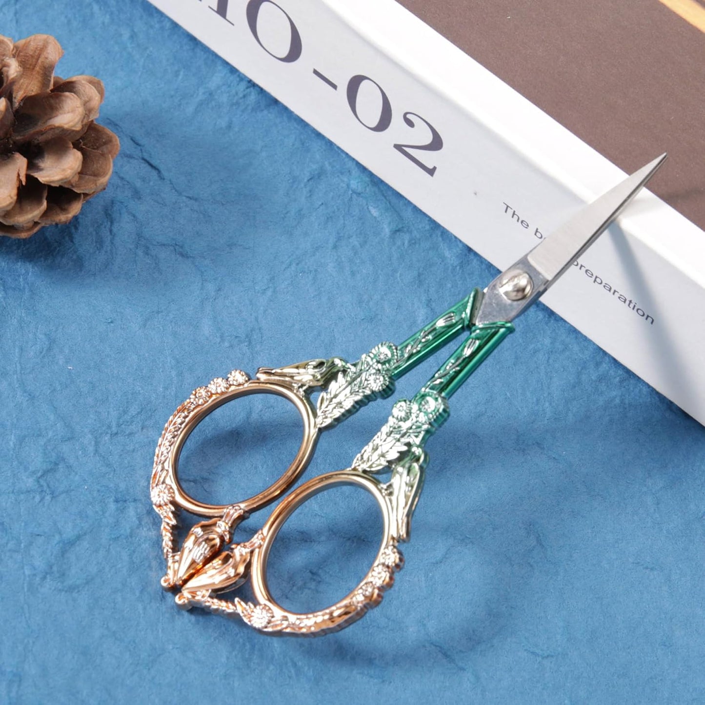 Small Embroidery Scissors with Cover -Cute and Comfortable handles with Sturdy and Sharp Tips for Precise Cutting, Perfect Size for Keeping in Your Sewing and Craft Supplies Kit