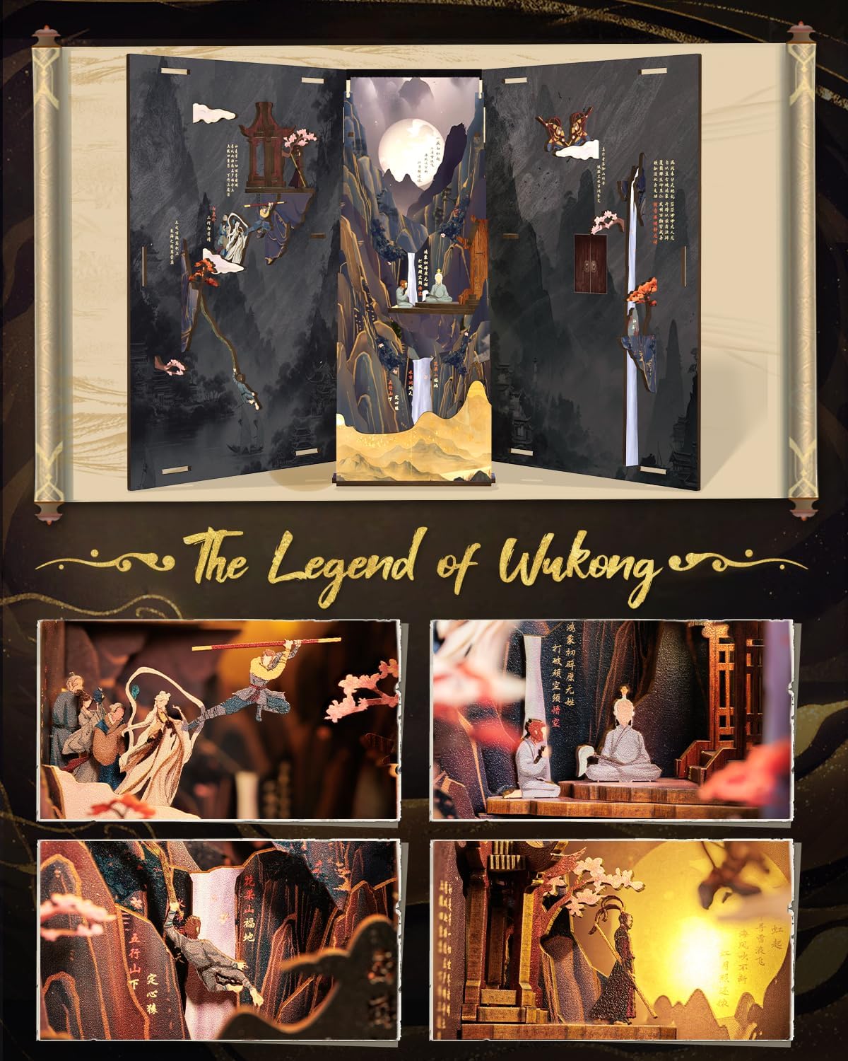 CUTEBEE Book Nook Kit, DIY Booknook Miniature House Tiny House 3D Wooden Puzzle Dollhouse Kit for Adults and Teens, Bookshelf Insert Decor, DIY Craft Gift Model Build