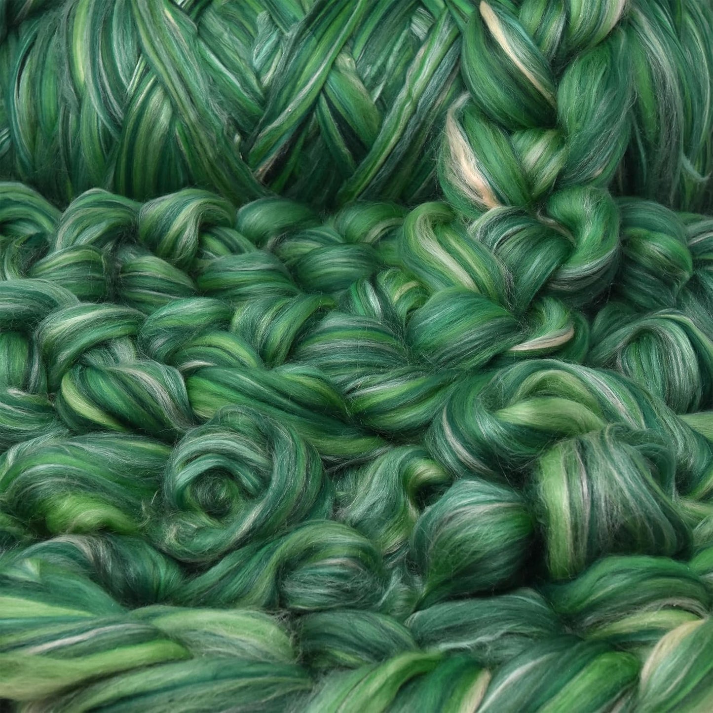 Merino Silk Luxe Tonal Designer Blend. Superfine Merino, Mulberry Silk, Tussah Silk. Top Roving for Spinning or Felting. Eden 1oz