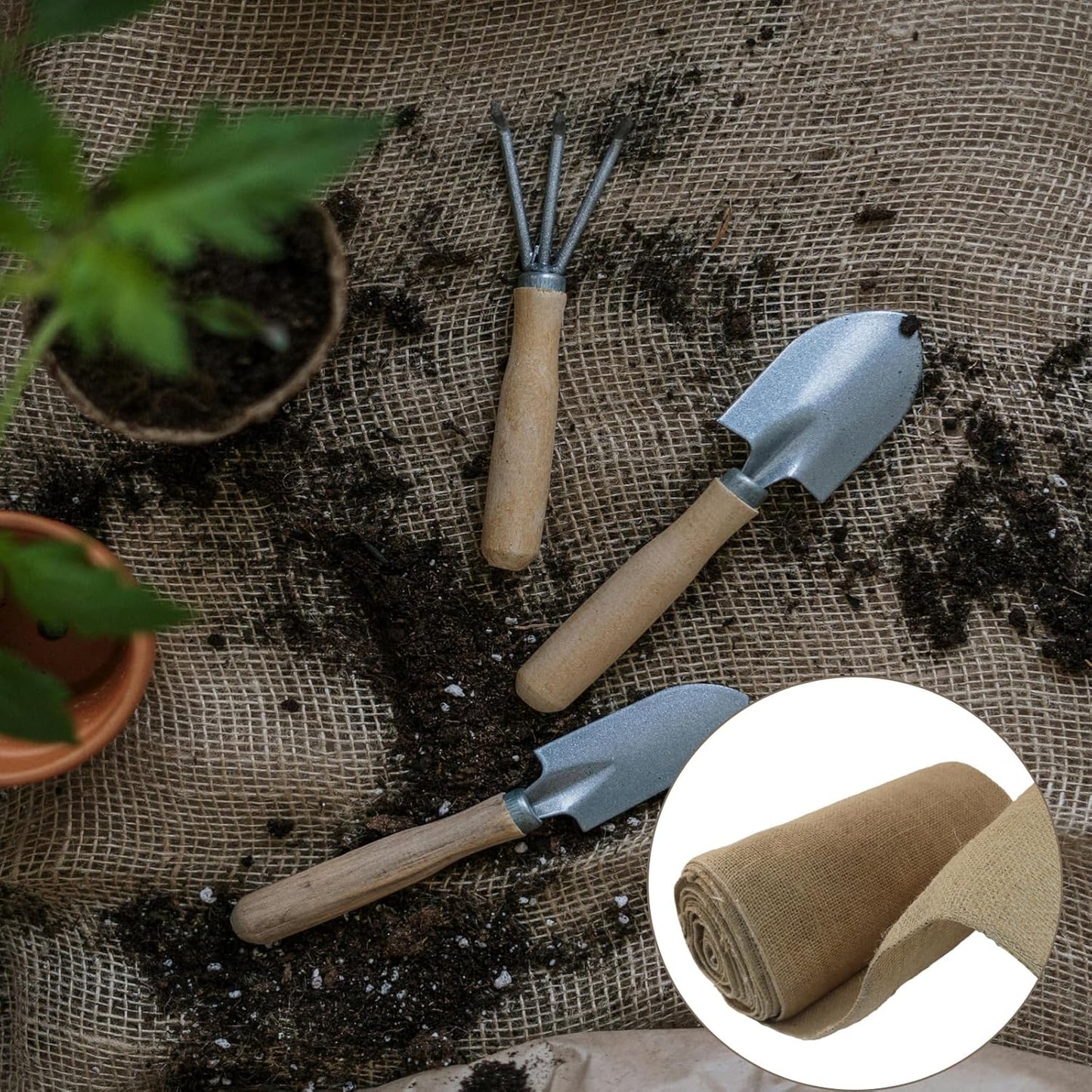 12" Wide Natural Burlap Fabric - 10 Yards Jute Ribbon for Gift Wrapping, Wedding Decorations, Rustic Crafts, Wreaths & Home Decoration (30cm Wide)