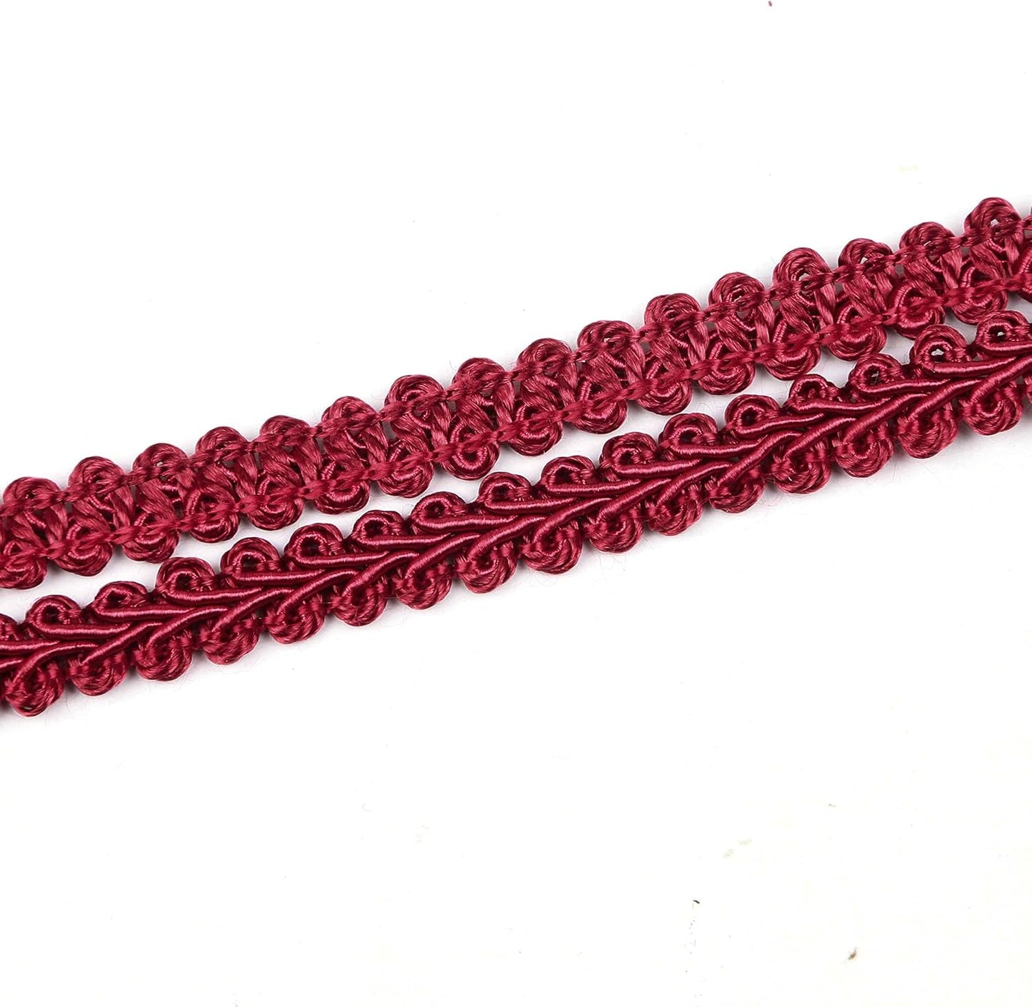 BEL AVENIR Braid Trim 1/2 inch 13.6 Yards French Gimp Basic Sewing Polyester DIY Crafts Costume Home Decorative (Red)