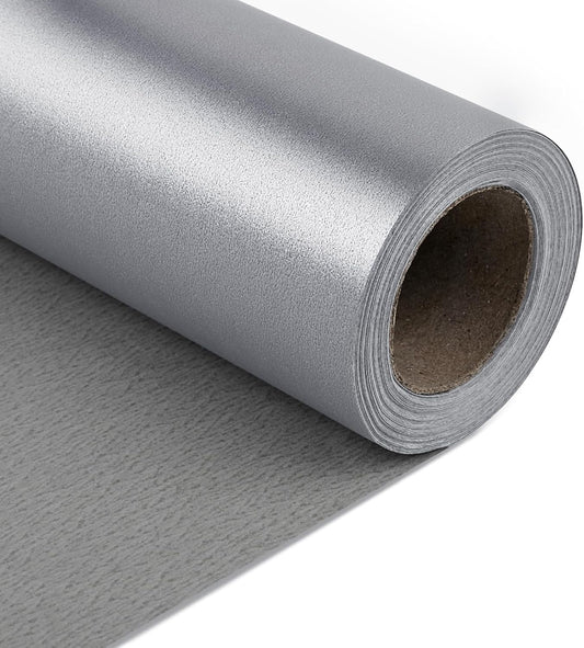 NESCCI Silver Matte Wrapping Paper,Solid Color Pearly-Lustre Paper,Gift Wrapping Paper,Perfect for Wedding,Valentine's Day,Birthday, Christmas,Baby Shower,DIY Bouquet (17 Inches X 32.8 Feet)