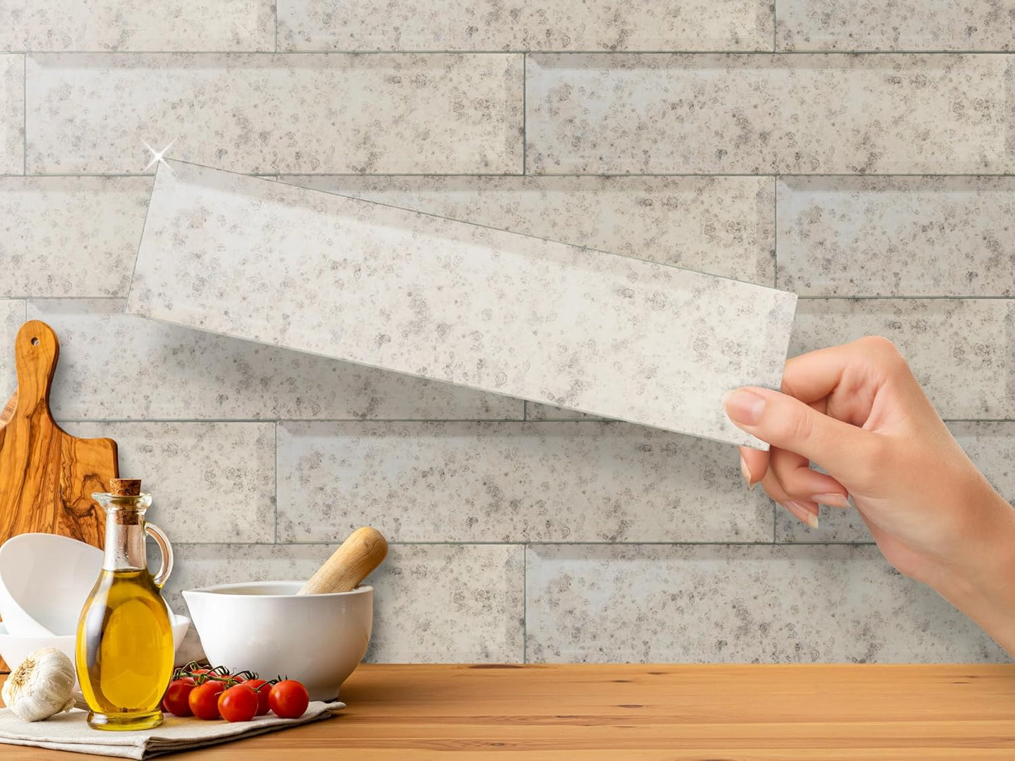 Box of 20 Antique Mirror Beveled Glass Subway Tiles – 3" x 12" Vintage Silver Finish, 5 Sq Ft, Not Peel & Stick, for Kitchen Backsplash, Bathroom Wall, Shower, Fireplace Surround, Bar or Accent Wall