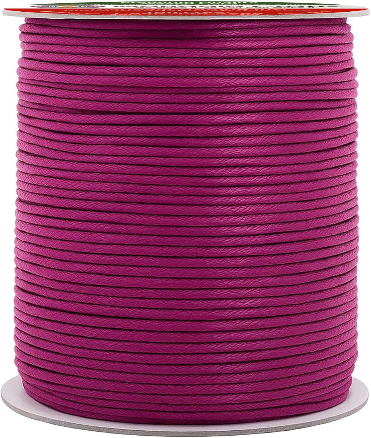 Mandala Crafts 2mm 109 Yards Dark Violet Cotton Waxed Cord for Jewelry Making Bracelet Cord Waxed String - Beading String Thread Jewelry Cords for Necklaces String