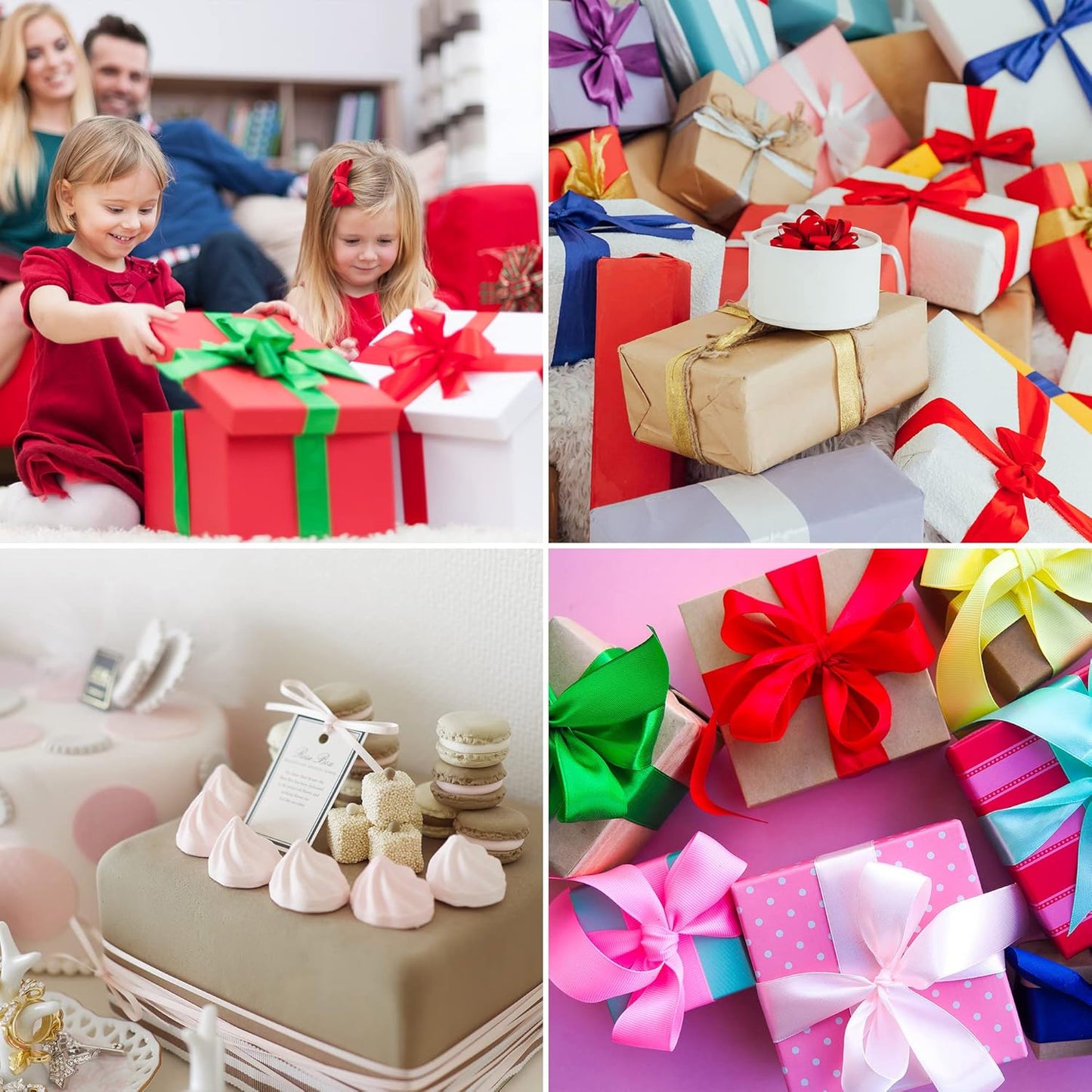 LIUYAXI Brown Double Faced Satin Ribbon, 3/8" X Continuous 100 Yards, Ribbons Perfect for Gift Wrapping Bows Bouquet Wedding Decor DIY Craft and More