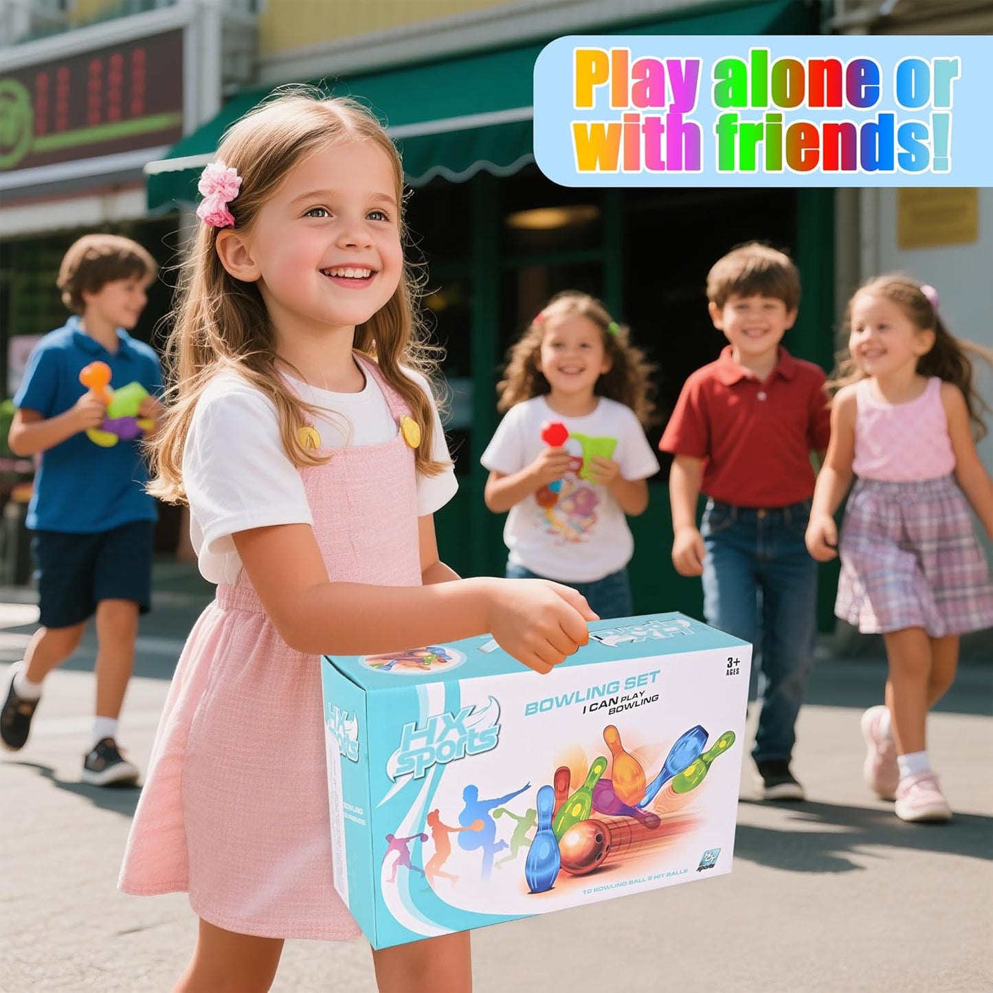 Bowling Set for Kids and Adults, Bowling Balls & Pins for Outdoor and Indoor Fit Christmas Birthday Carnival Party Games, Kids Education Motor Skills Outdoor Toys