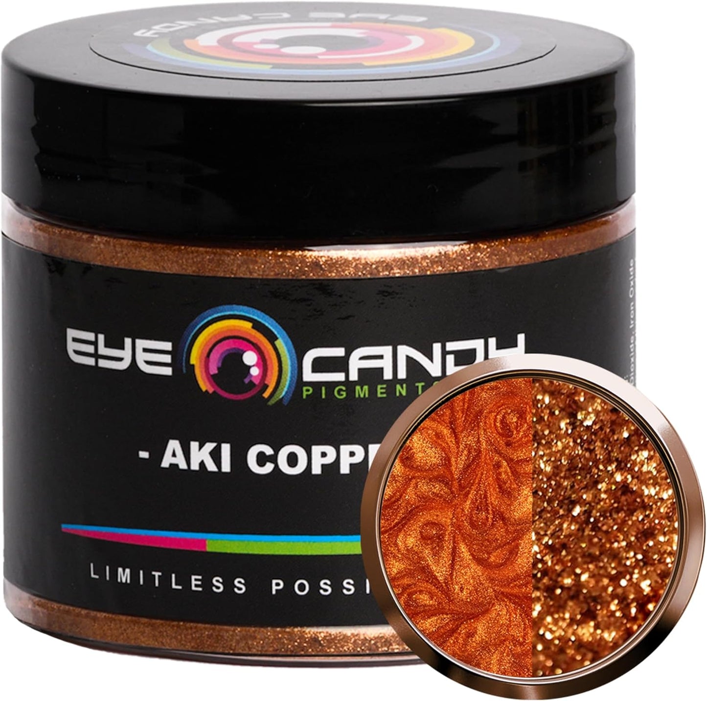 Eye Candy Pigments Premium Copper Mica Powder - AKI Copper (50gr) - for Epoxy, Resin, Soap, Paint, Woodworking, Acrylic Pouring, Bath Bombs, Fishing Lures - DIY Arts and Crafts Additive