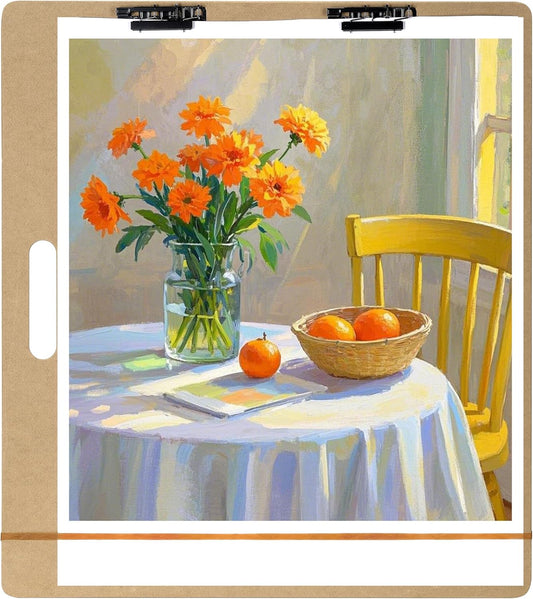 Drawing Board - 23" x 26" Sketch Board with Handle for Drafting Art - Portable Sketch Board for Class or Studio Fit in Artists Tote