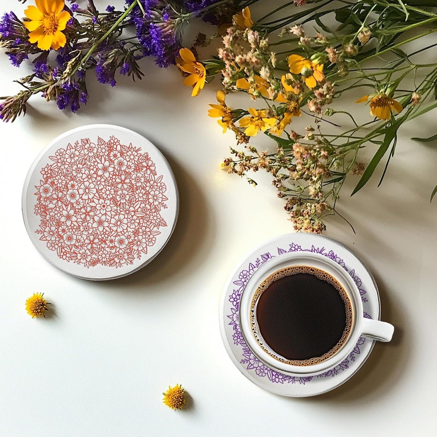 CHGCRAFT Flower Pile Polymer Clay Texture Sheets Flowers Silicone Texture Stamp Clay Texture Mat Modeling Pattern Pad Texture Sheets for Jewelry and Clay Earrings Tools, 5.5x5.5 inch